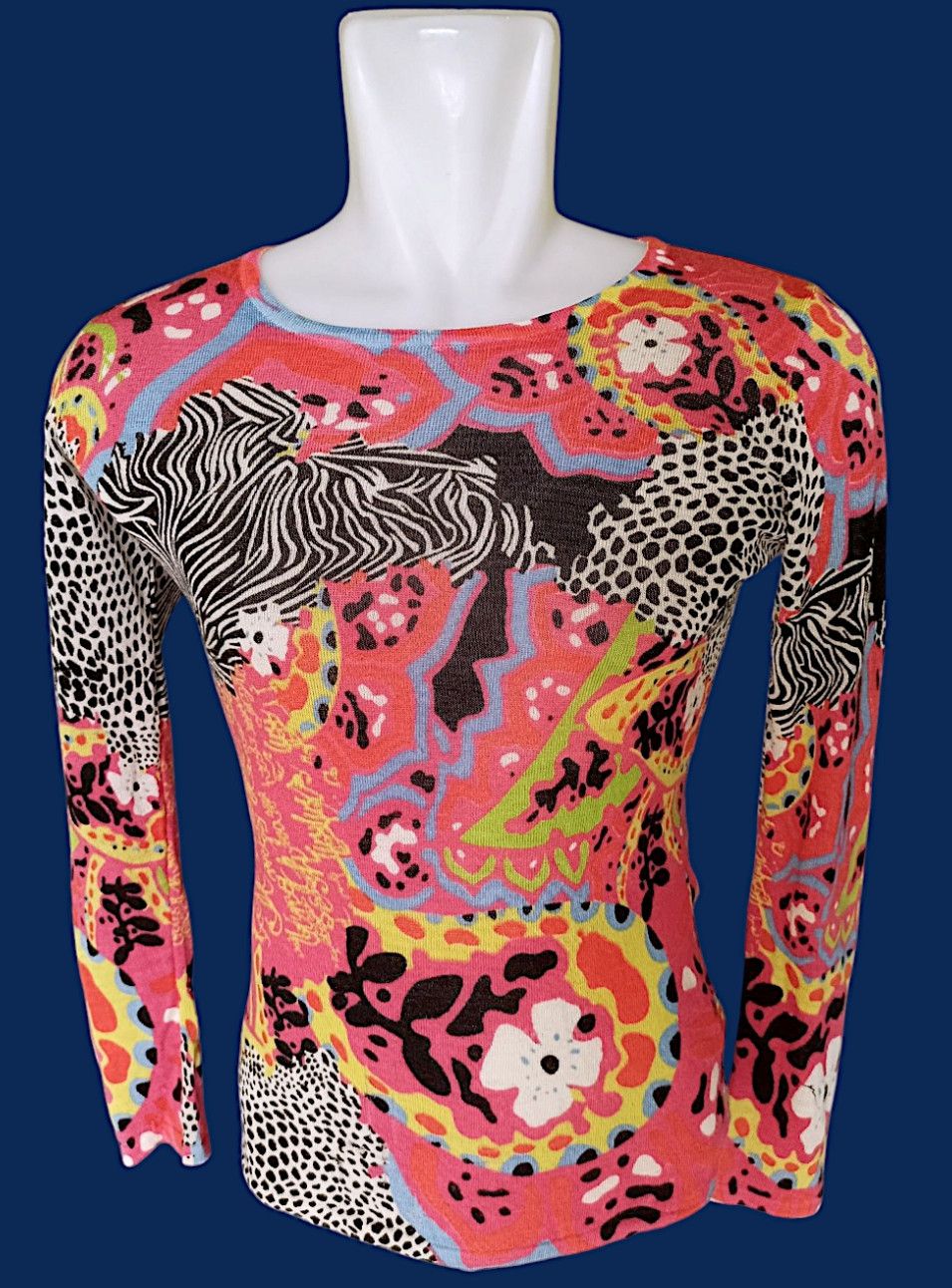 Japanese Brand UNKNOWN BRANDS Full print Long Sleeve T Shirt Y2K Style Size US M / EU 48-50 / 2 - 25 Thumbnail