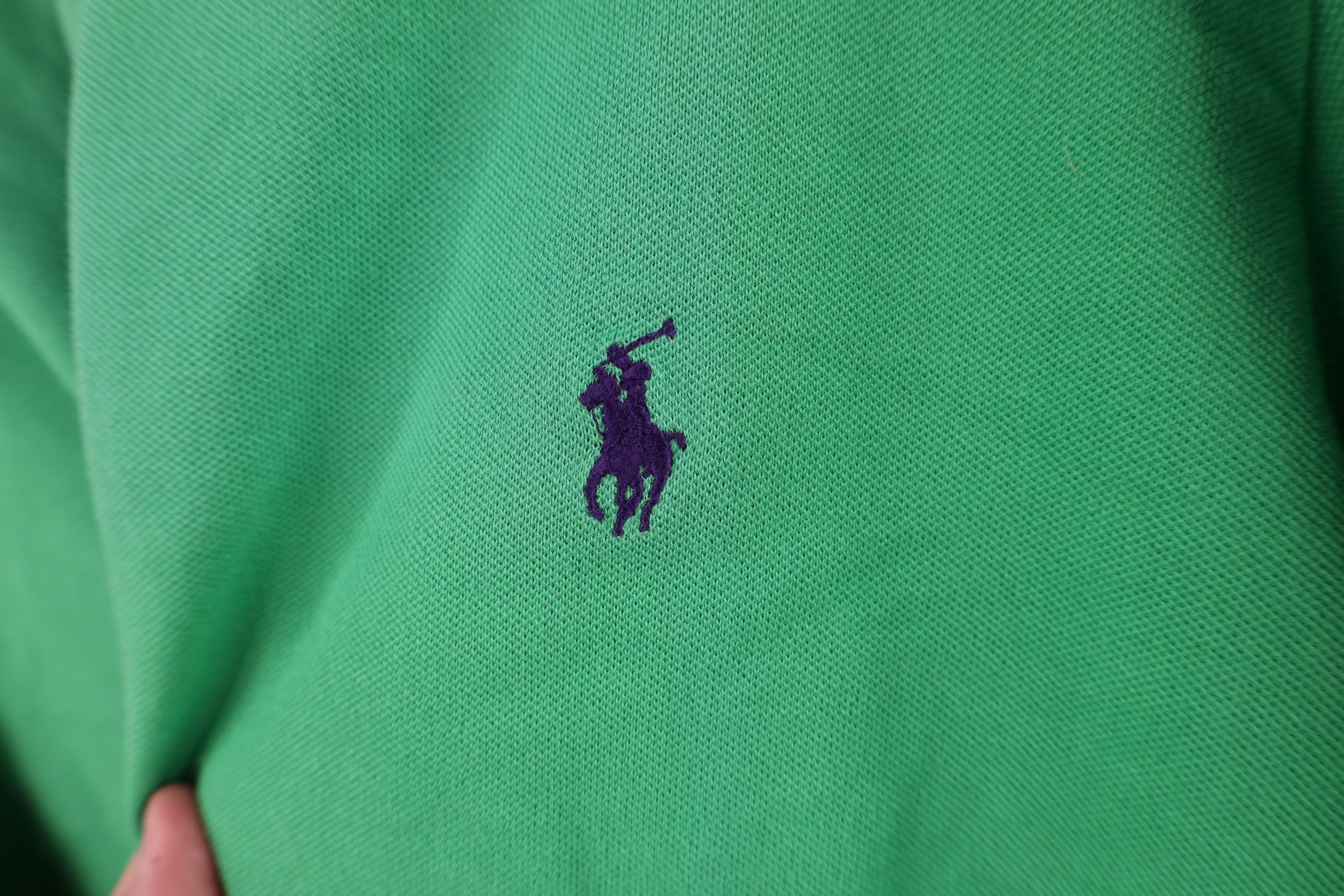 Ralph Lauren × Vintage Polo Golf Ralph Lauren Cotton Long Sleeve Polo Shirt Green Size US XL / EU 56 / 4 - 5 Thumbnail