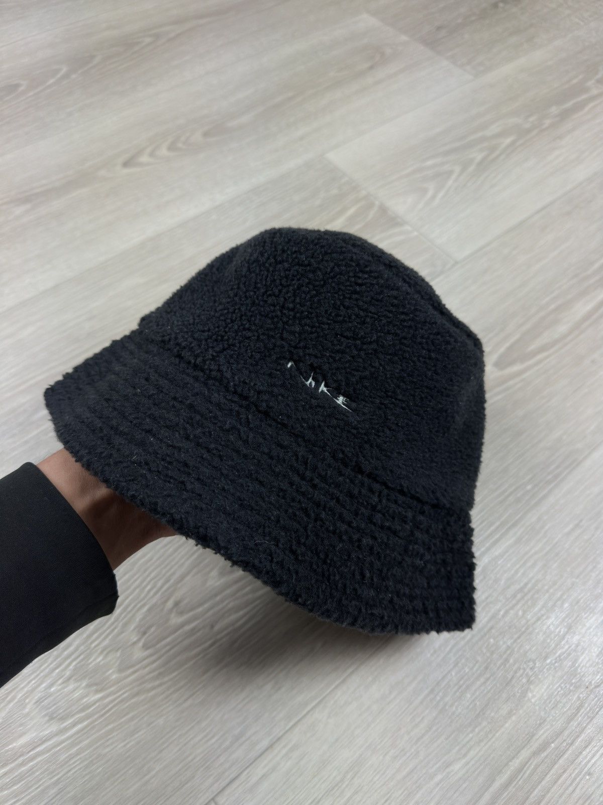 Nike Vintage 90s Nike Black Spell Out Fleece Bucket Hat Hip Hop Size ONE SIZE - 2 Thumbnail