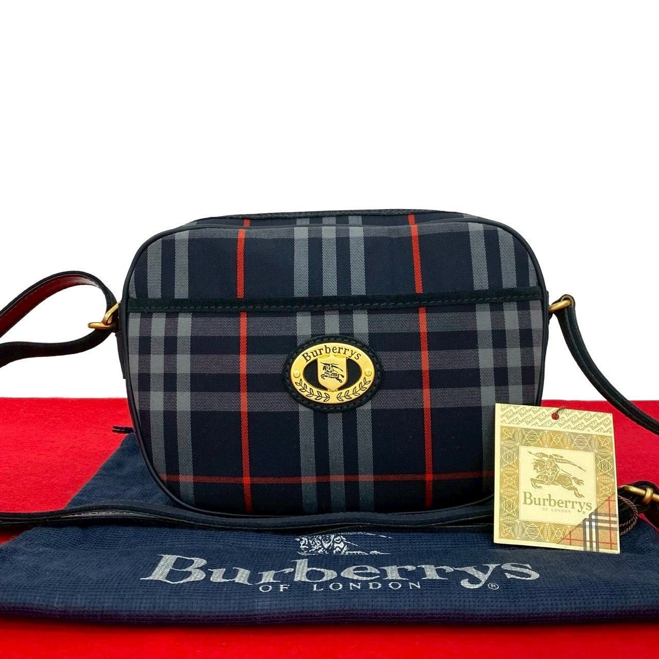 Burberry Burberry Shoulder Bag Blue Leather Size ONE SIZE - 1 Thumbnail