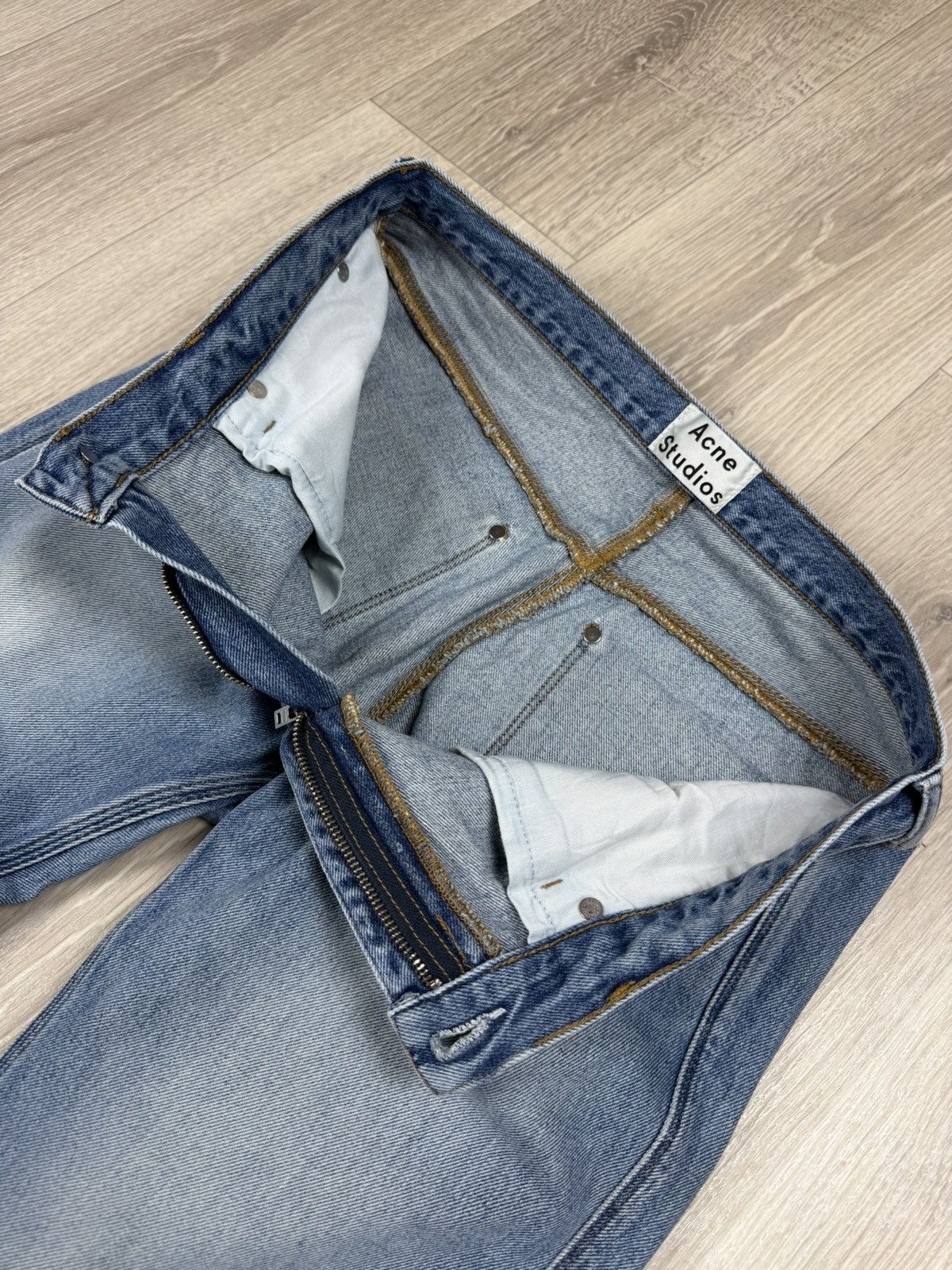 Acne Studios Acne Studios Max LT Vintage Blue Straight Denim Jeans Size US 33 - 6 Thumbnail