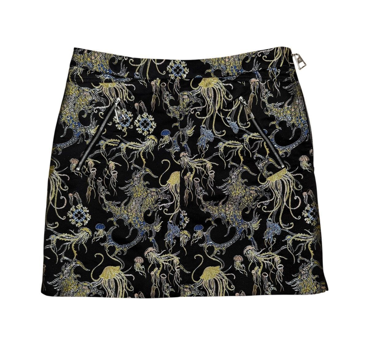Louis Vuitton Louis Vuitton Sea Theme Skirt Print Embroidered Silk size 38 Size 27" / US 4 / IT 40 - 9 Thumbnail