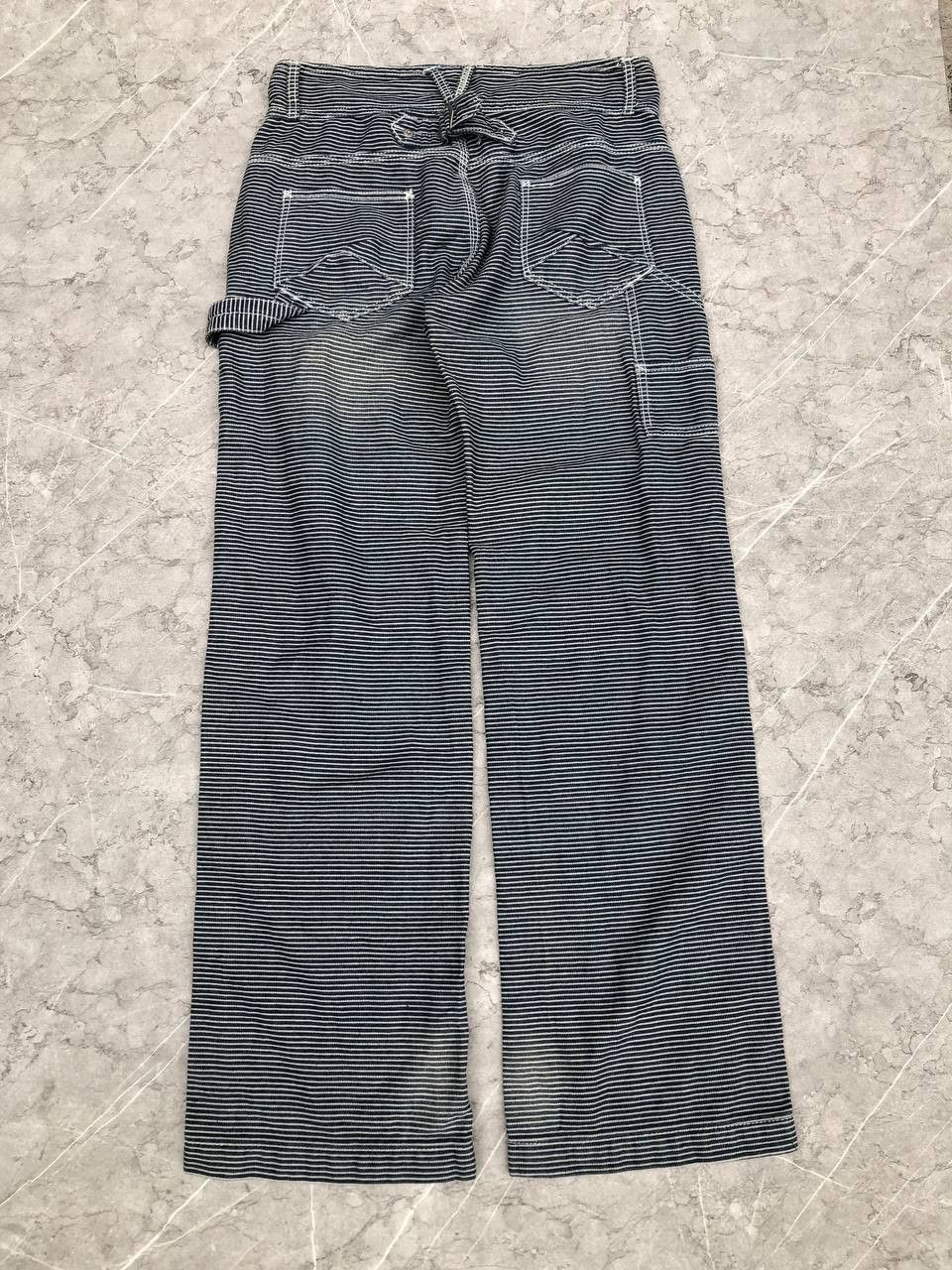 Japanese Brand × Vintage japanesebrand agile hickory buckle back carpenter pants Size 30" / US 8 / IT 44 - 1 Thumbnail