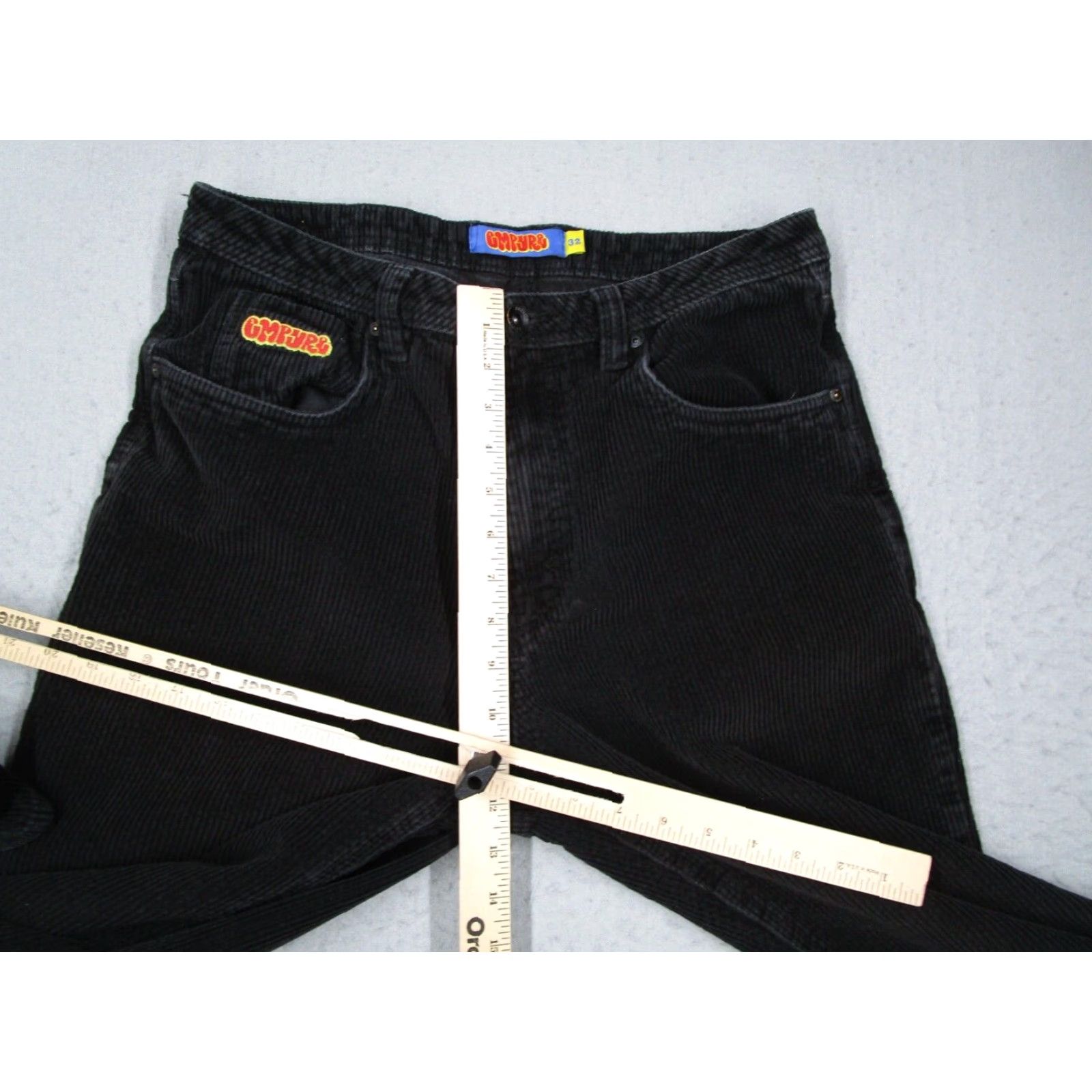 Empyre Empyre Mens Relaxed Fit Corduroy Chinos Black 32x27 Size US 32 / EU 48 - 6 Thumbnail