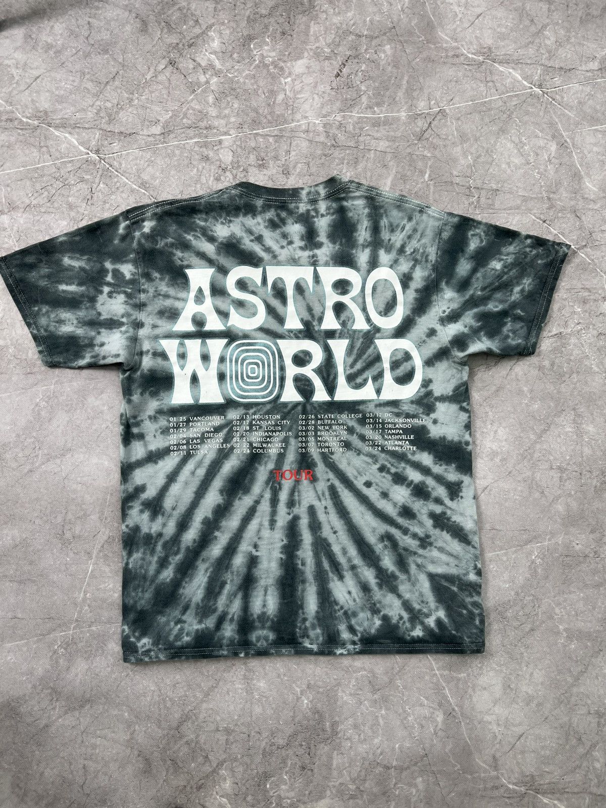 Travis Scott Travis Scott Astro World Tour Tee TIE DYE Size US S / EU 44-46 / 1 - 7 Thumbnail