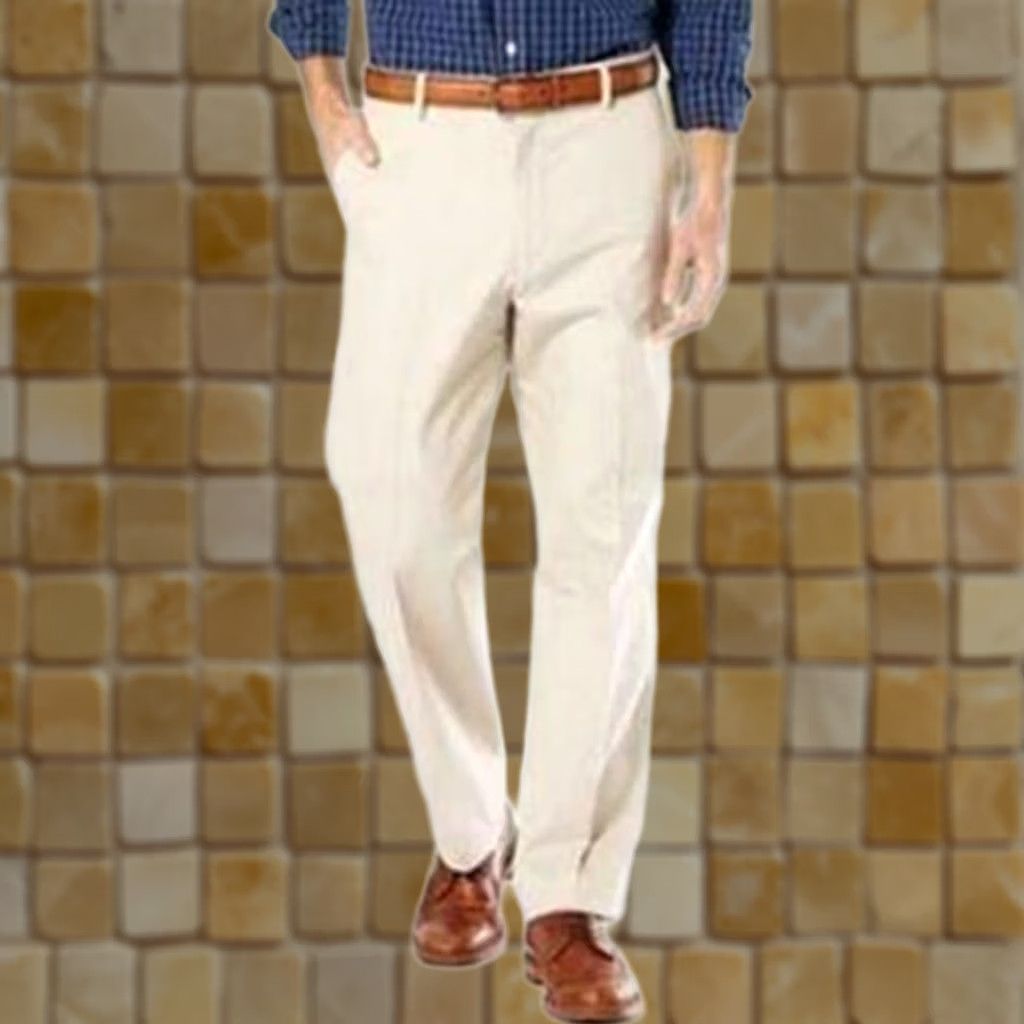 Dockers DOCKERS Beige Signature Khaki Classic Flat Front Pants 38 34 Mens Cotton Blend Regular N/A Cloud 279980004 Vintage No Size US 38 / EU 54 - 1 Preview