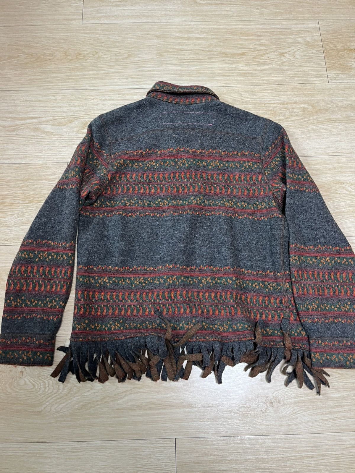 Junya Watanabe S Junya watatanabe man fringe wool knit jacket Size US L / EU 52-54 / 3 - 6 Thumbnail