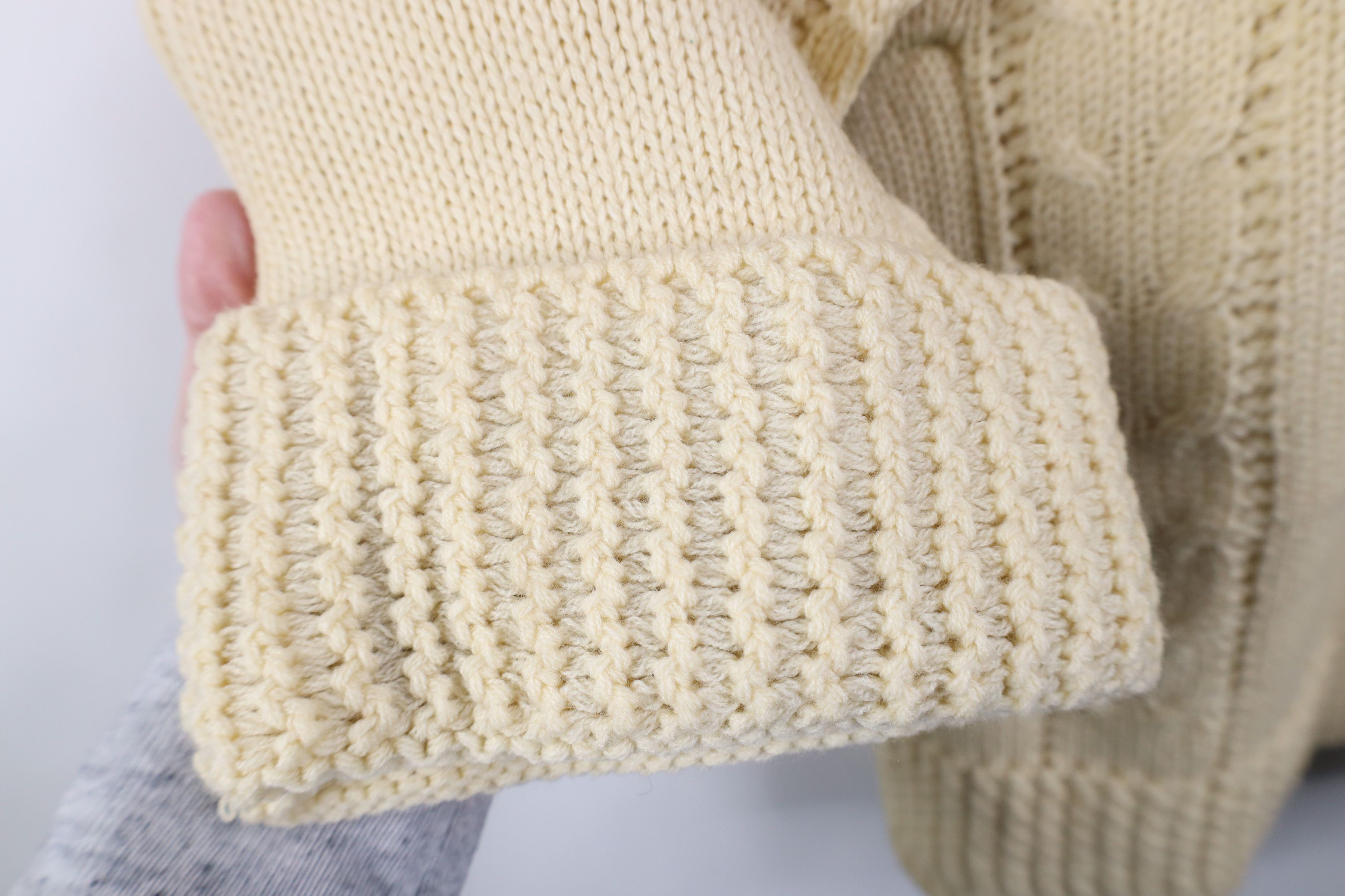 Vintage Deadstock Vintage 60s 70s Fisherman Knit Cardigan Sweater Size M / US 6-8 / IT 42-44 - 9 Thumbnail