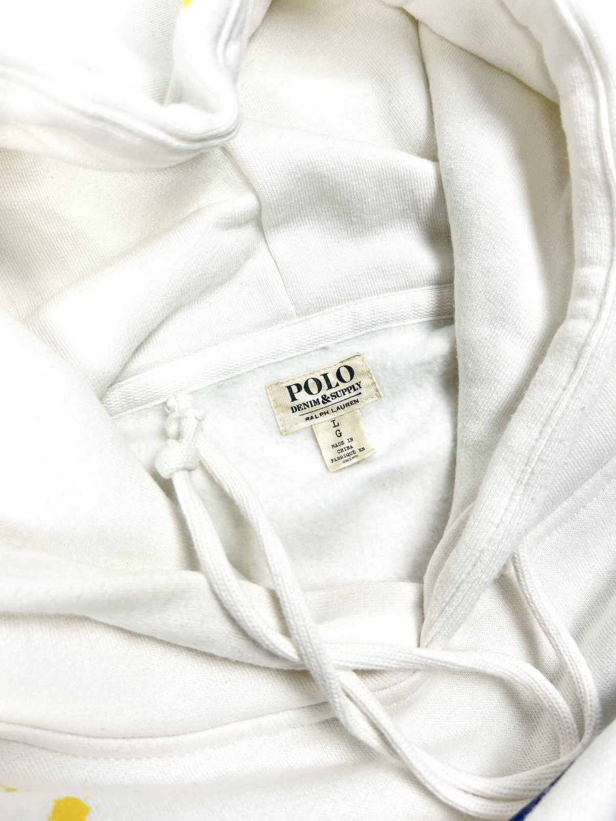 Denim & Supply Ralph Lauren Denim & Supply Ralph Lauren Cropped Striped Paint Hoodie Y2K Size L / US 10 / IT 46 - 17 Thumbnail