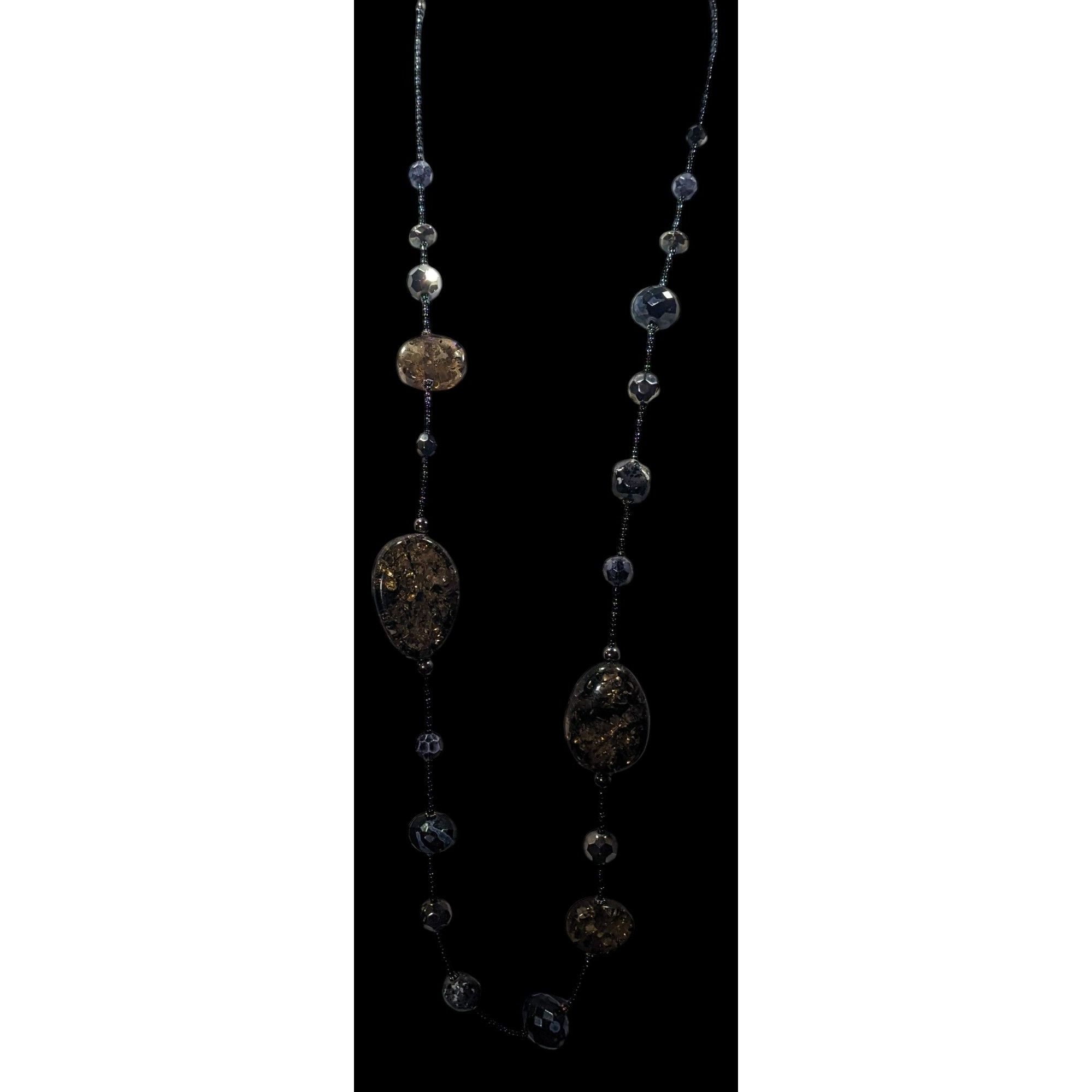 Other Abstract Glass Beaded Crackle Accent Station Necklace Size ONE SIZE - 7 Thumbnail