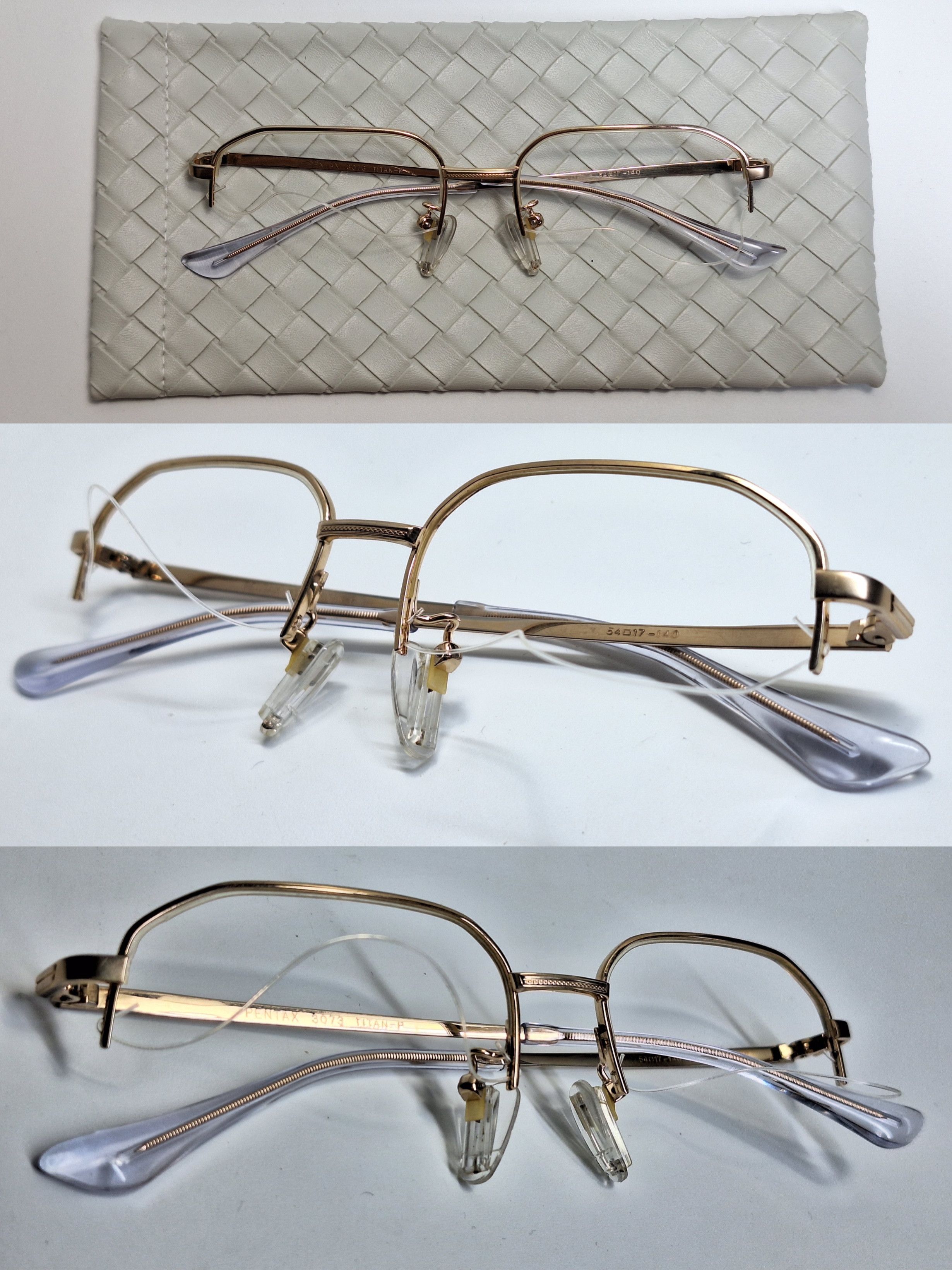 Other 90s Pentax 3073 Titan-P Pure Titanium Semi-Rimless Eyeglass Size ONE SIZE - 7 Thumbnail
