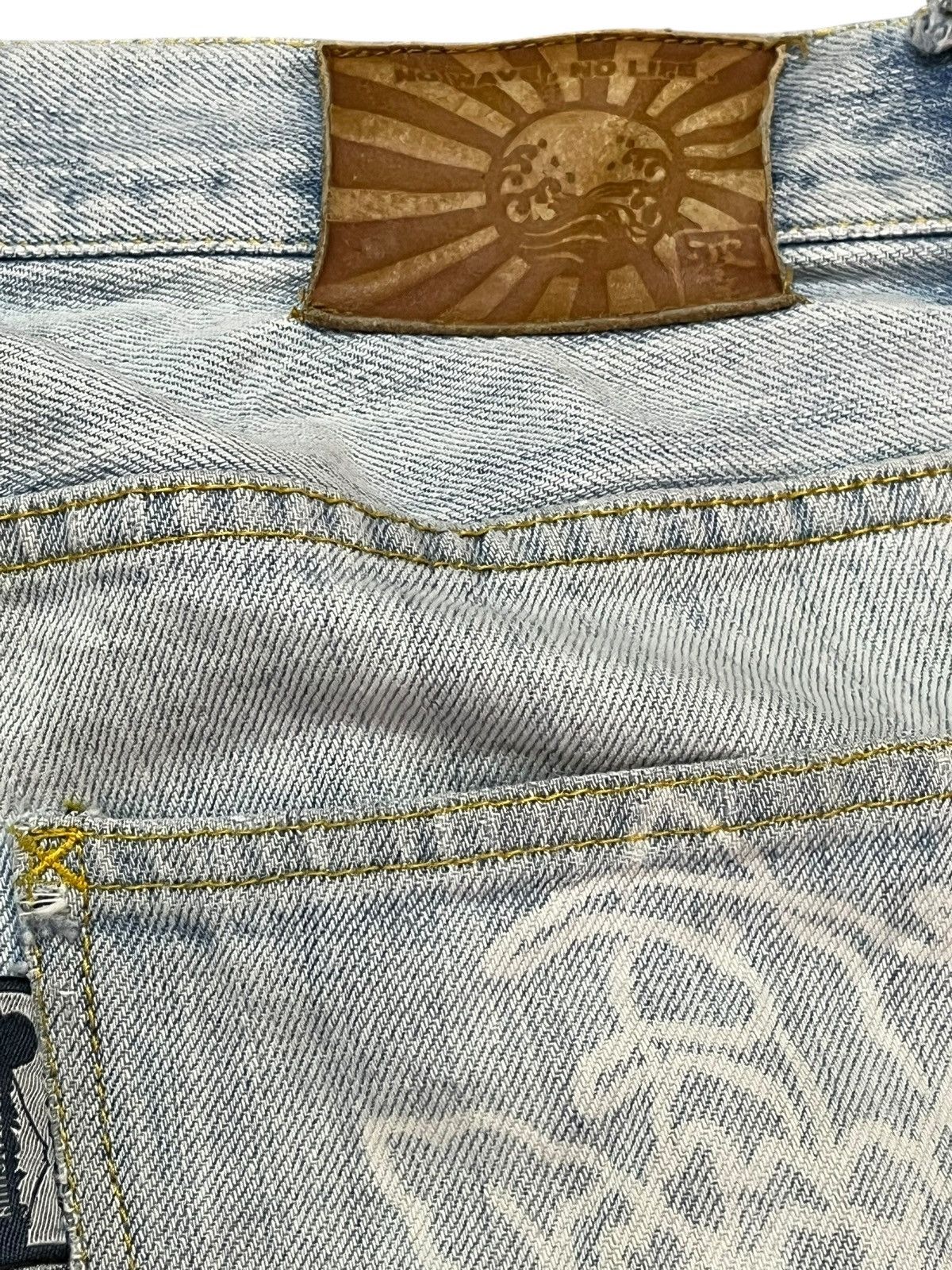 Japanese Brand Vintage Naminorita sujin Dragon Printed Distressed Denim Size US 33 - 10 Thumbnail