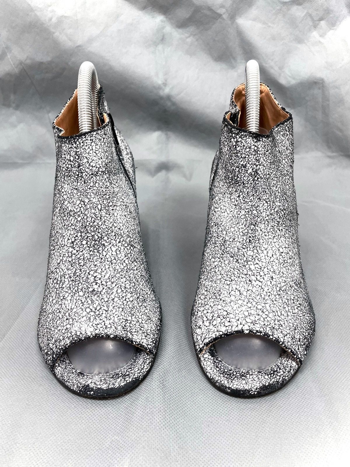 Maison Margiela Maison Martin Margiela Line 22 Cracked Peep-Toe Ankle Boots Size US 8.5 / IT 38.5 - 6 Thumbnail