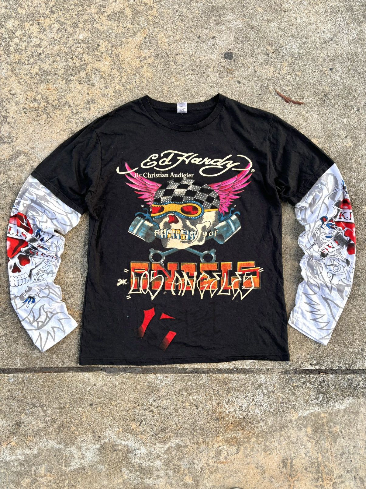 Vintage VTG Y2K Ed Hardy Longsleeve outlets Graphic T-Shirt