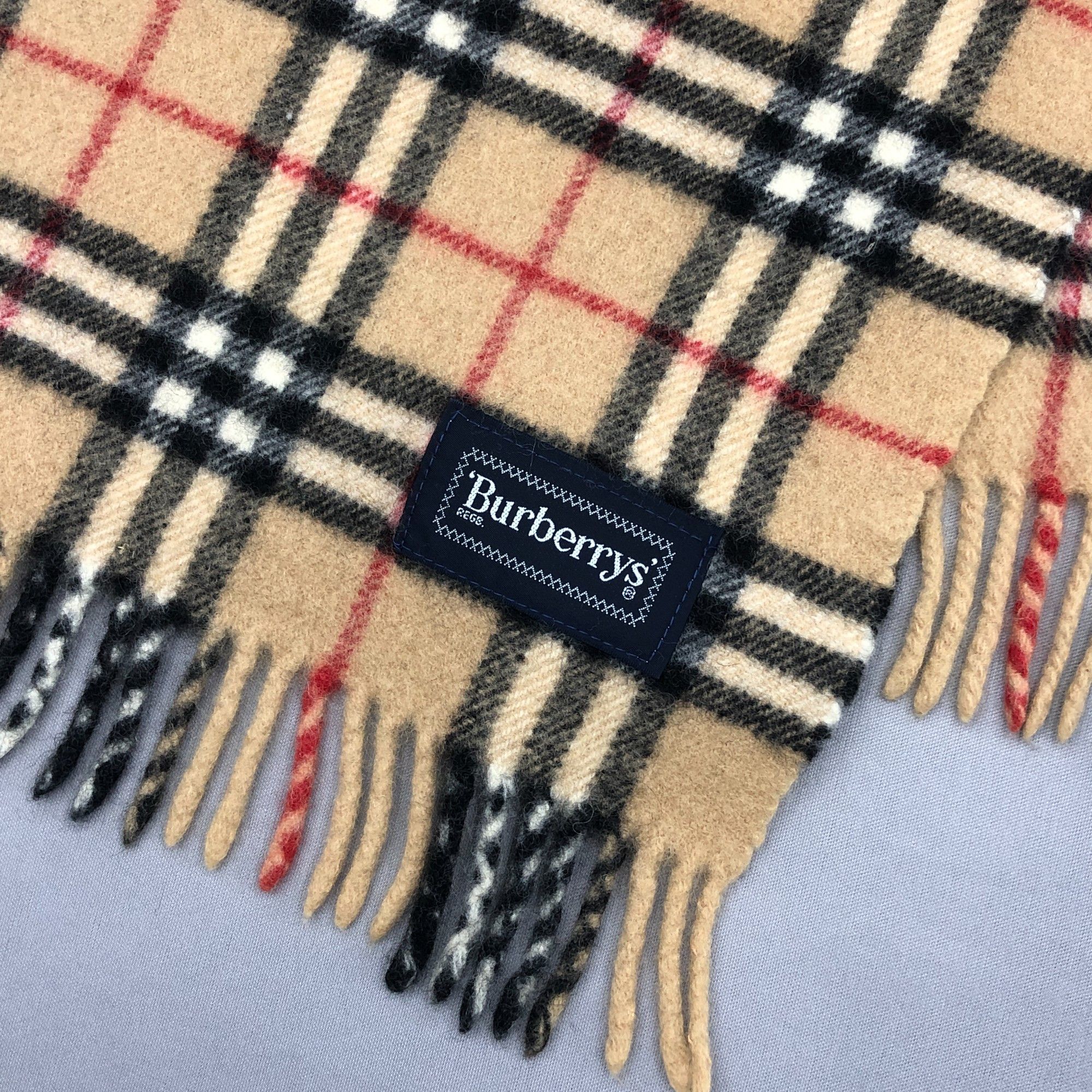 Burberry Vintage Burberrys Scarf Muffler Wool Stole Shawls Scarves Size ONE SIZE - 5 Thumbnail