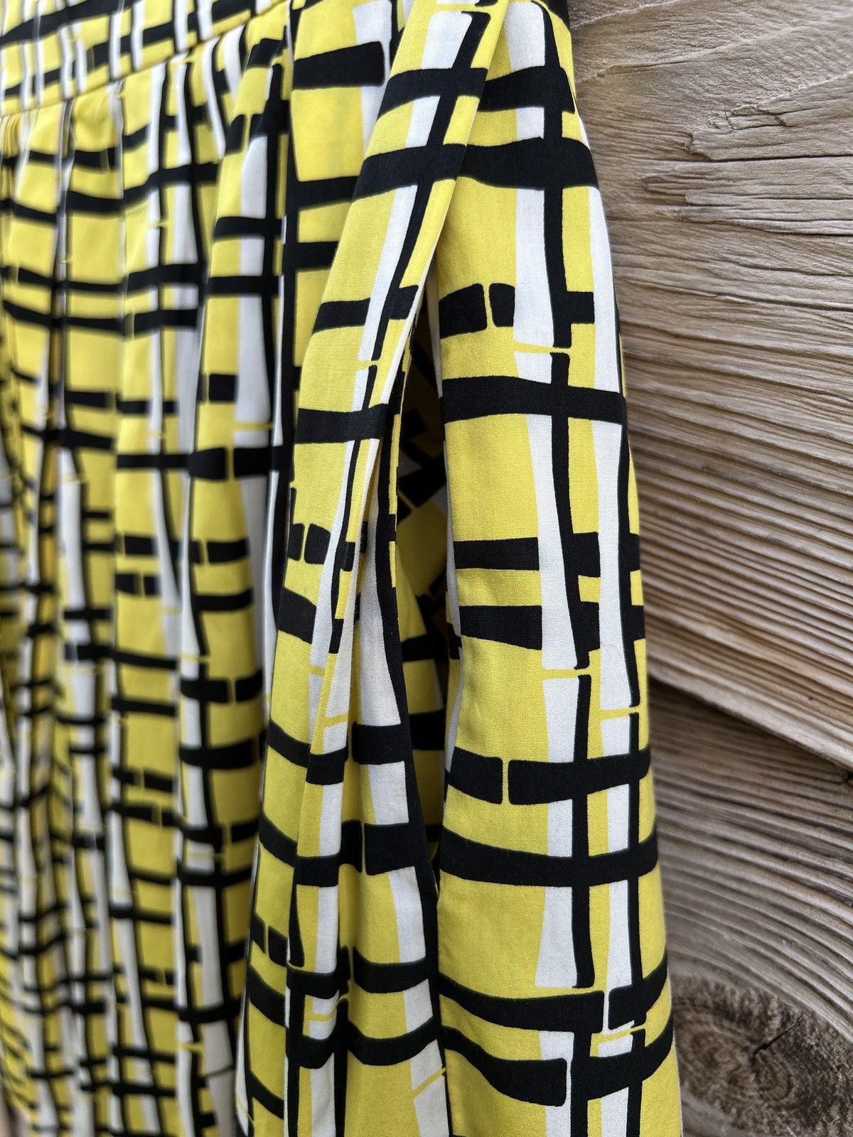 Gucci 00s Vintage Gucci Plaid Checkered Midi Skirt In Yellow 40 Size 27" / US 4 / IT 40 - 5 Thumbnail