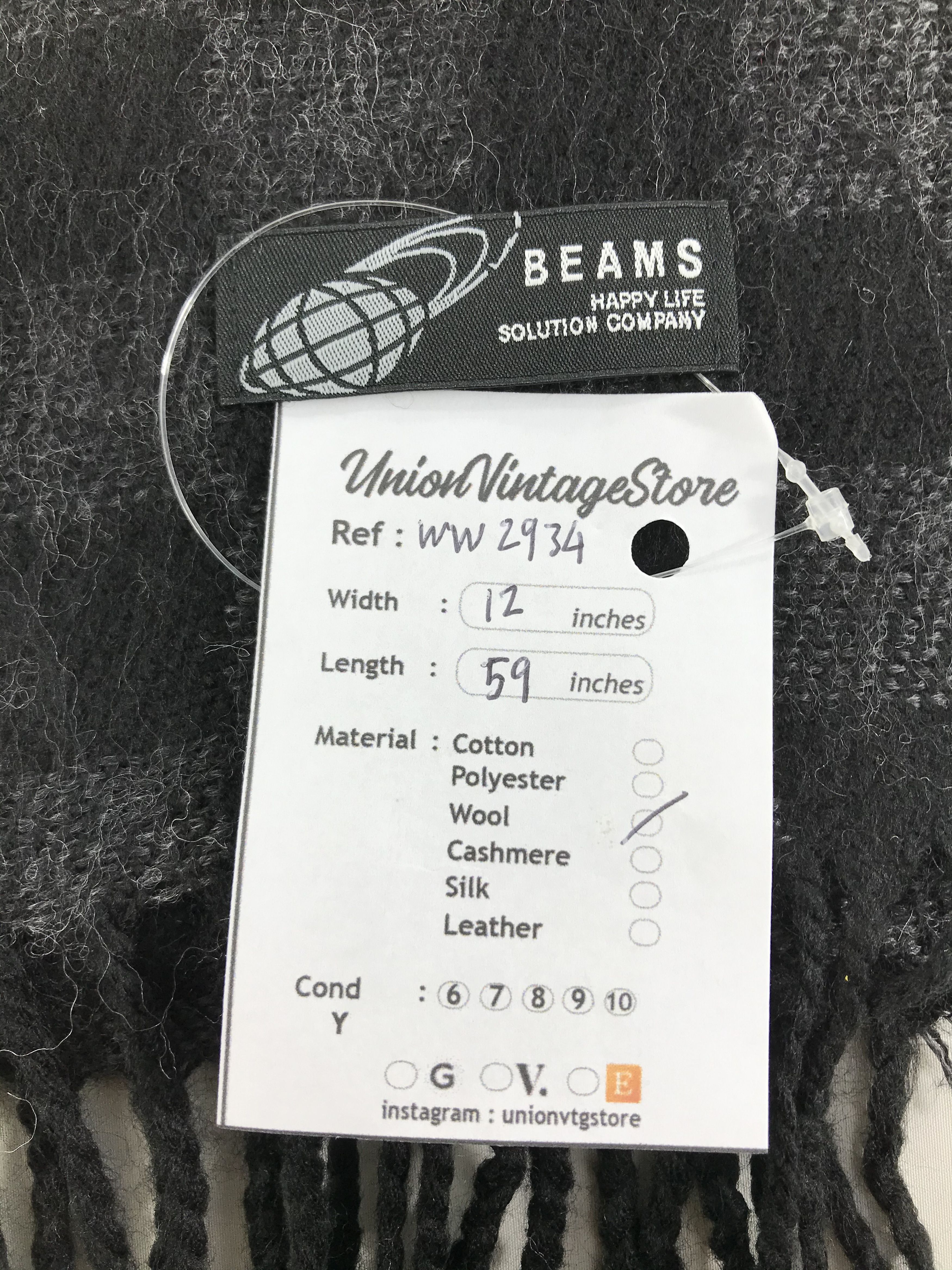 Beams Plus × Vintage Beam Scarf / Muffler / Neckwear - WW2934 Size ONE SIZE - 4 Thumbnail