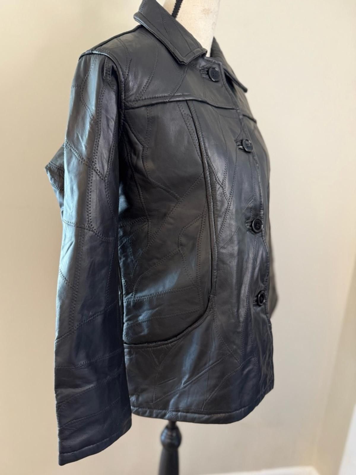 Other Tudor Court black leather coat removable faux fur vest SZ PS Size S / US 4 / IT 40 - 2 Thumbnail