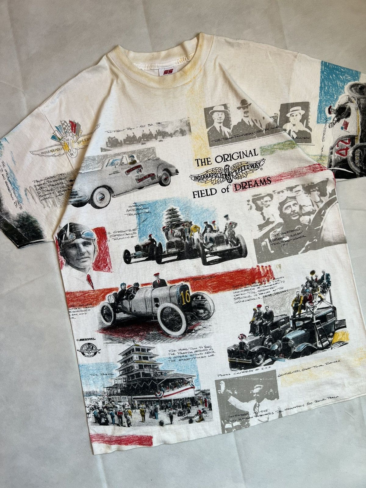 Vintage 90's AOP Indiana Police Motor Speedway Field Of Dreams Size US XL / EU 56 / 4 - 5 Thumbnail