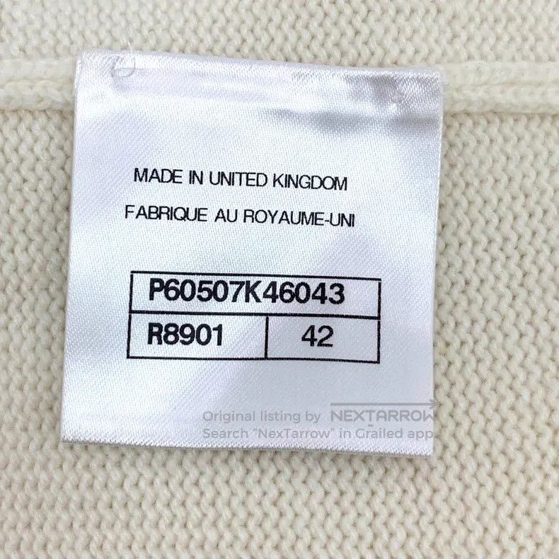 Chanel Chanel Beige striped logo printed cashmere round-neck slee Size M / US 6-8 / IT 42-44 - 8 Thumbnail