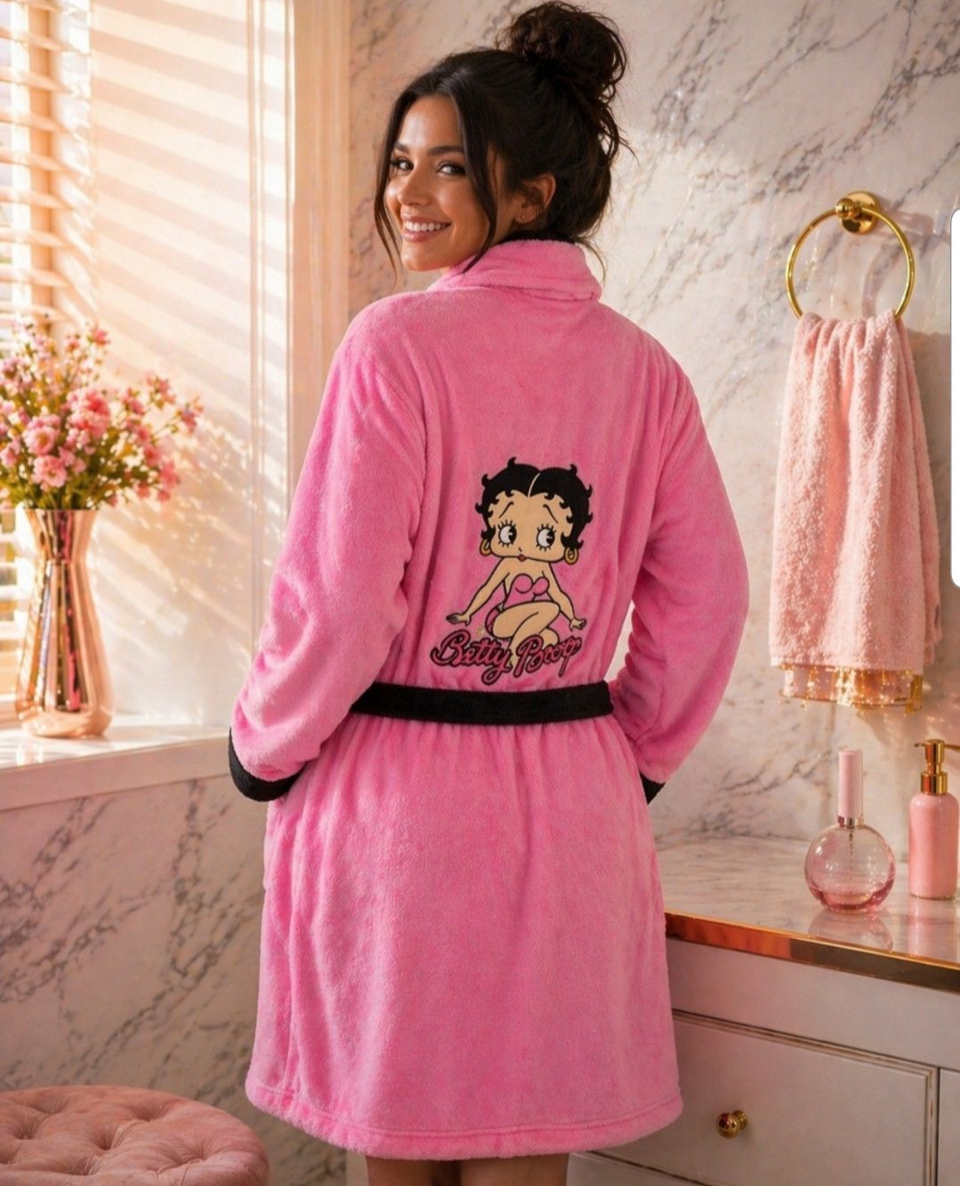 Other BETTY BOOP PLUSH PINK ROBE VINTAGE OS Size ONE SIZE - 2 Thumbnail