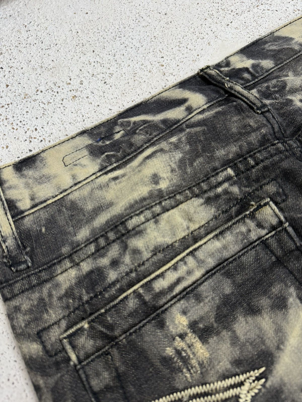 semanticdesign Semantic Design Acid Wash Distressed Denim Pants Size US 31 - 14 Thumbnail