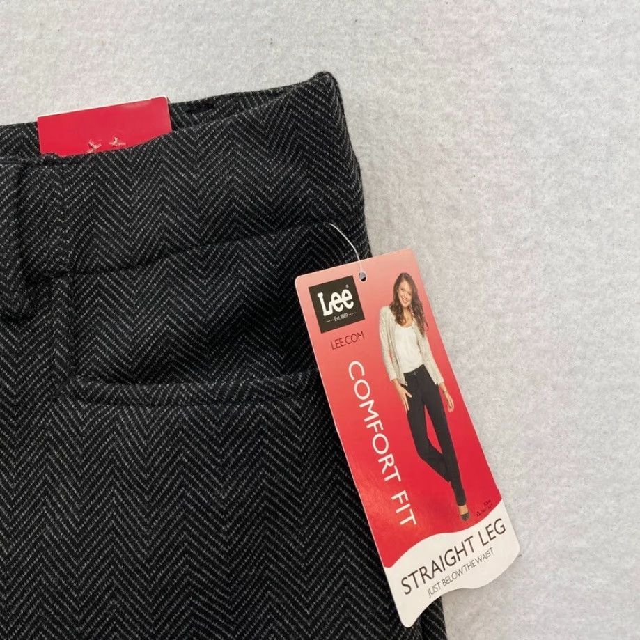 Lee Lee Comfort Fit Pants Women's 16 Short Gray Knit Stretch Fabric Straight Leg NWT Size 38" / US 16 / IT 52 - 3 Thumbnail