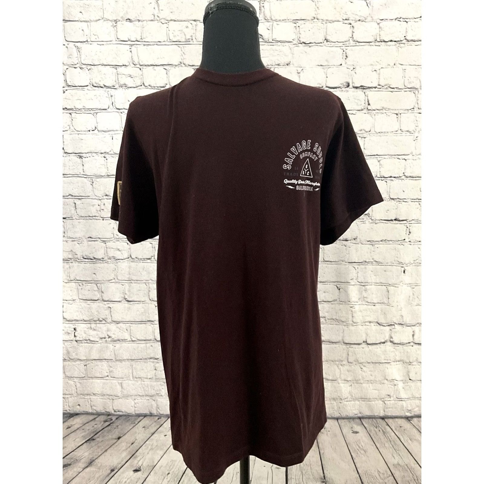 Vintage VINTAGE Salvage Supply Co T Shirt Men M Maroon Short Sleeve Size US M / EU 48-50 / 2 - 4 Thumbnail