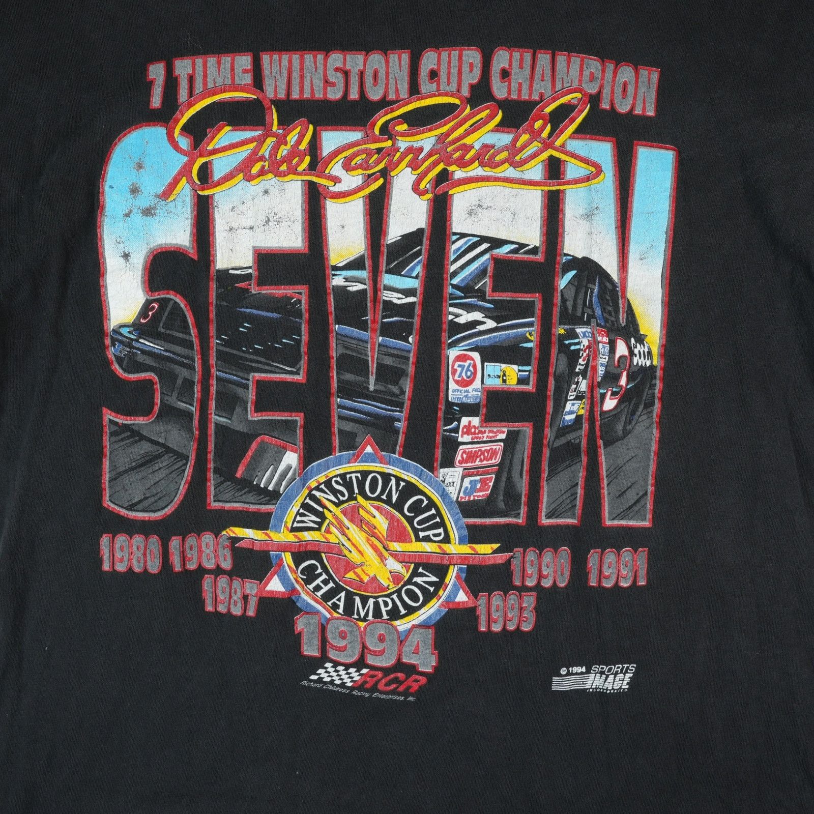Other Vtg 90s Dale Earnhardt T-Shirt L Black Faded Single Stitch Size US L / EU 52-54 / 3 - 3 Thumbnail
