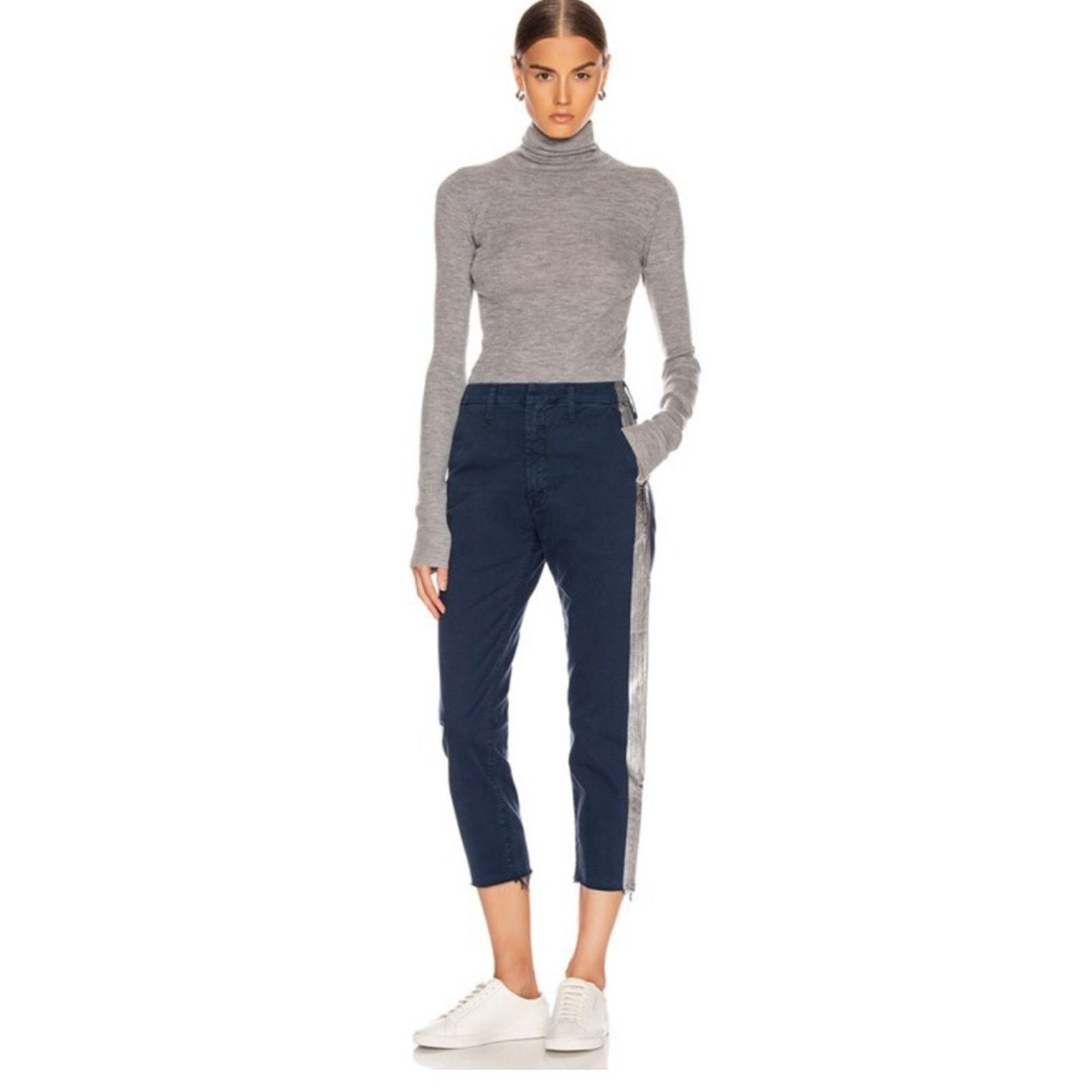MOTHER Mother Blue Tapered Pants | Size 24 Size 25" / US 0 / IT 36 - 6 Thumbnail