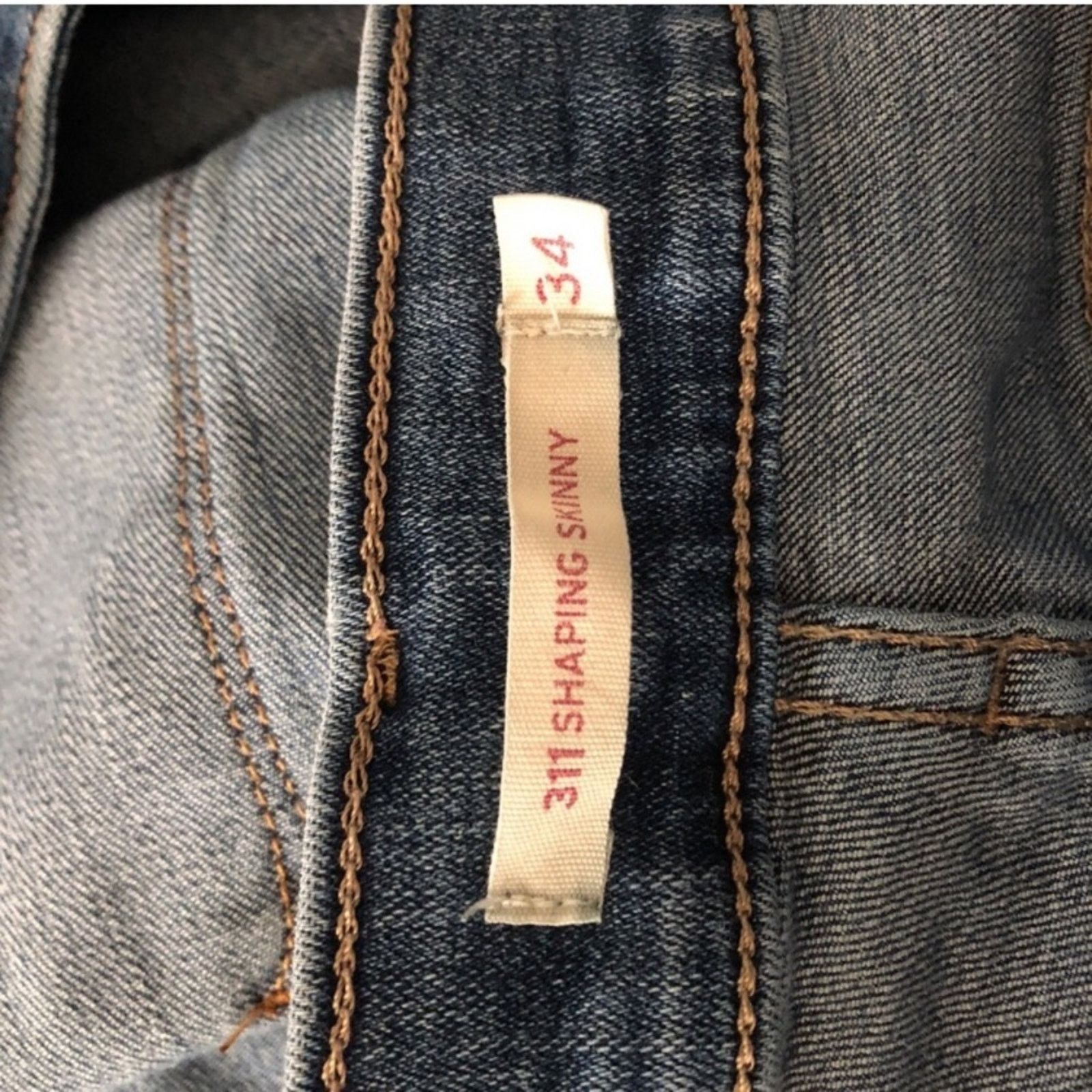 Levi's Levi's Jeans Shaping Skinny Distress Blue Denim Jeans Pants Size 34" / US 12 / IT 48 - 7 Thumbnail