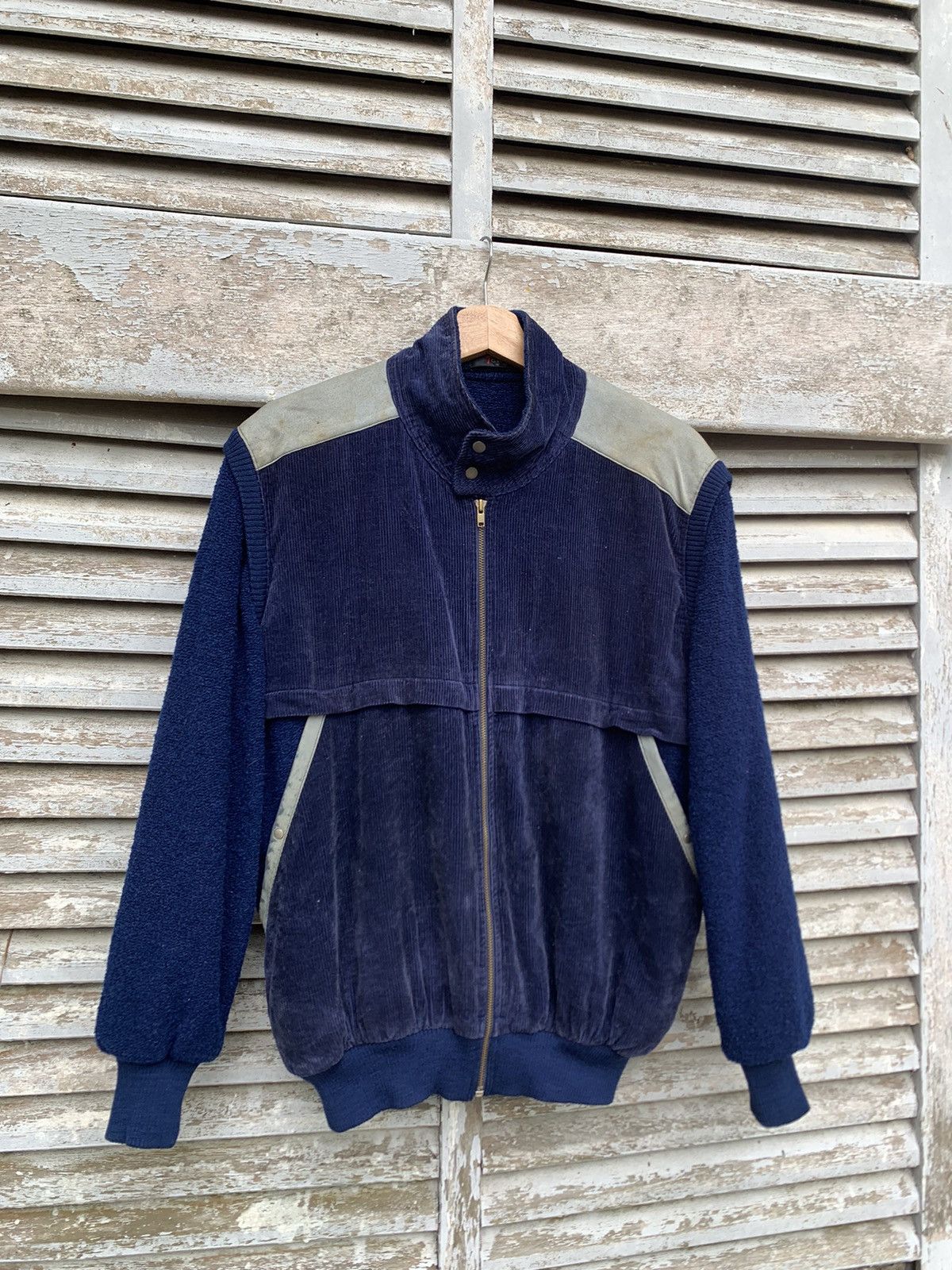 Vintage THRASHED Tokyo Zip Up Suede Bomber Jacket Size US M / EU 48-50 / 2 - 7 Thumbnail
