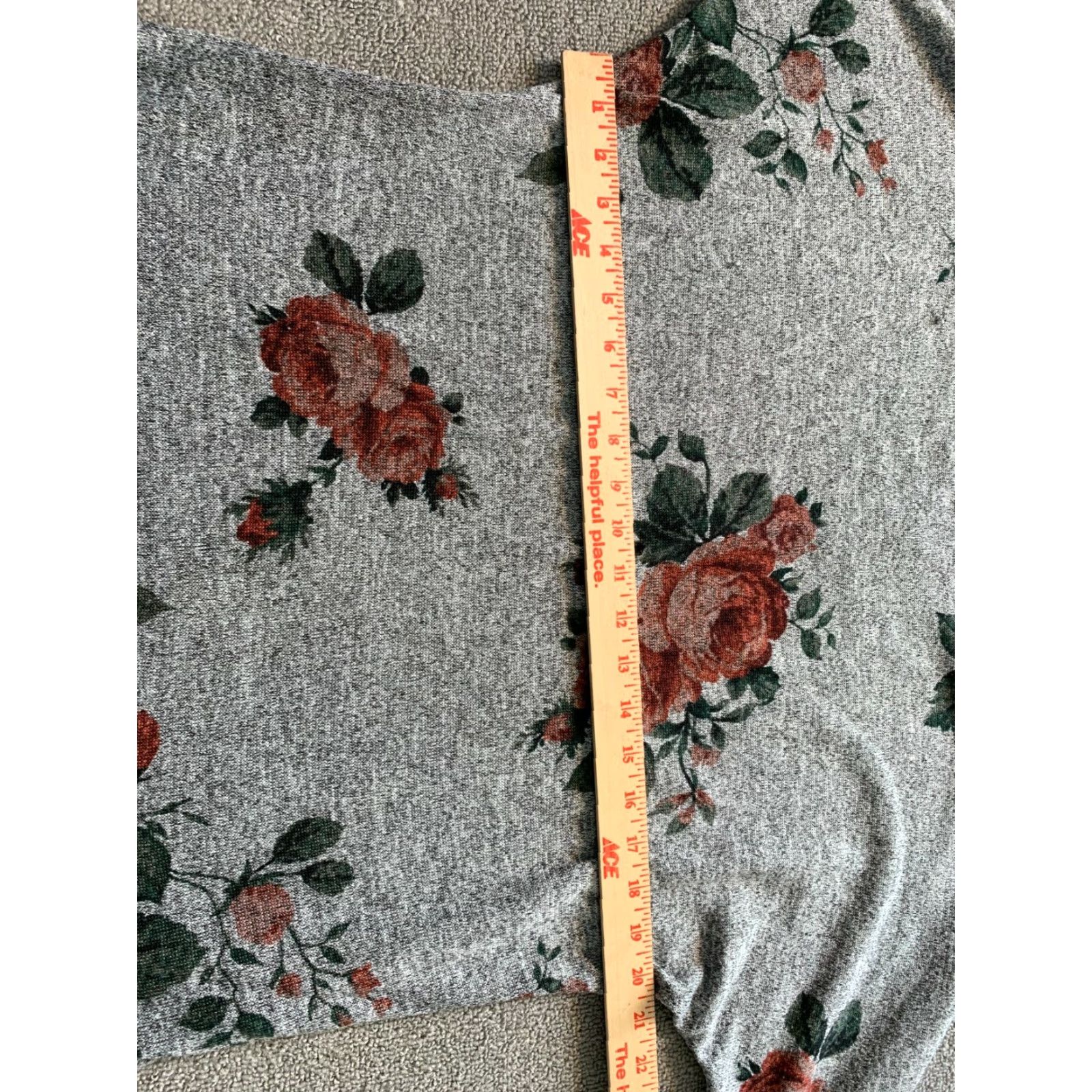 Vintage Bobbie Brooks Women's Short Sleeve Shirt Knit Floral Rose XL Ladies Pattern Size XL / US 12-14 / IT 48-50 - 5 Thumbnail