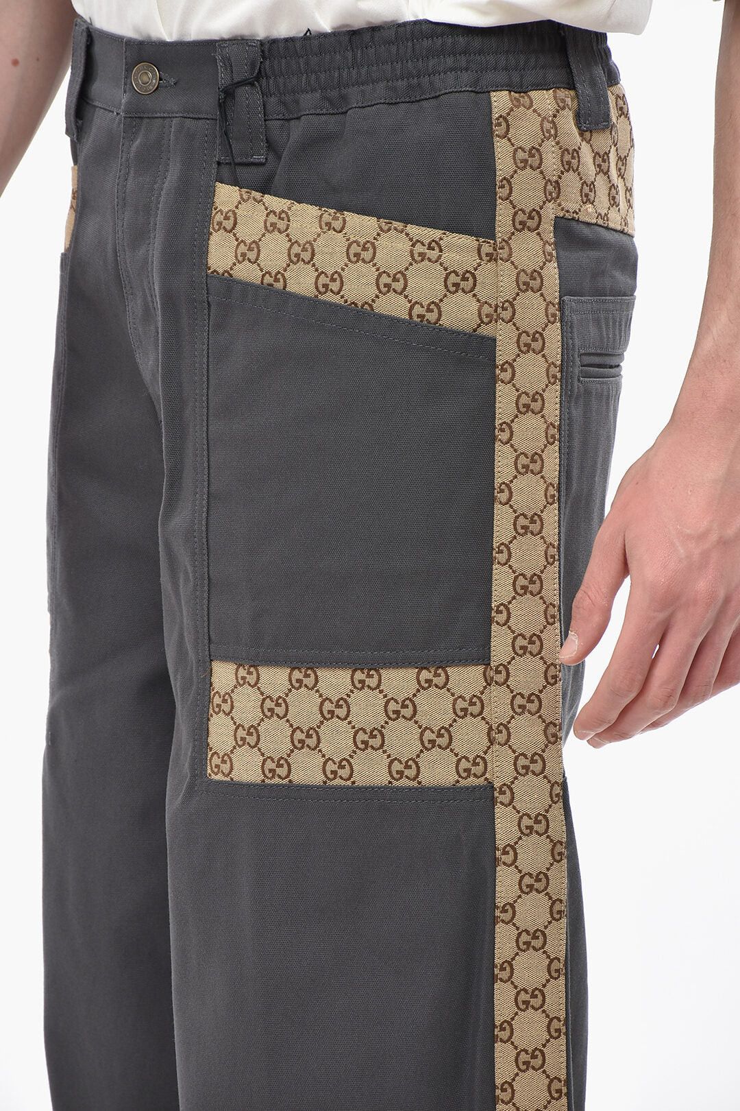 Gucci og1mm0426 Casual Cotton Pant in Grey Size US 32 / EU 48 - 3 Thumbnail