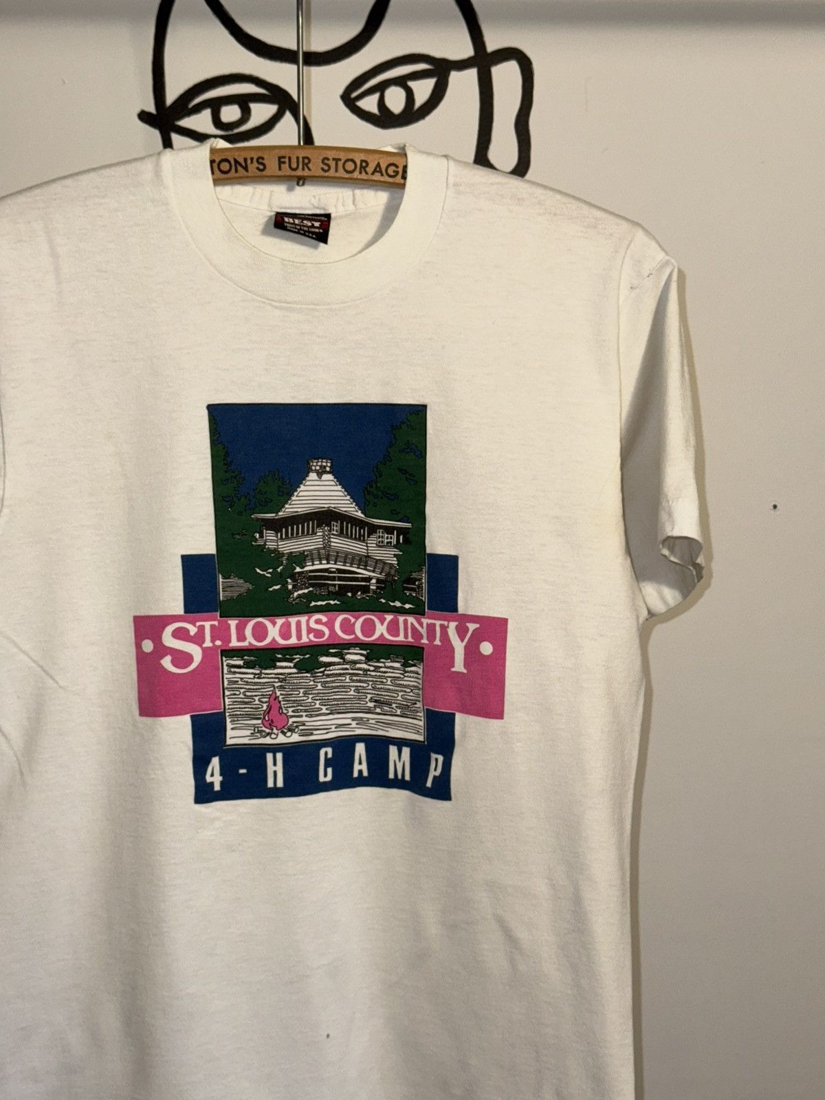 Fruit Of The Loom × Vintage Vintage 90s St. Louis County 4-H Camp T-Shirt Camping USA Size US S / EU 44-46 / 1 - 2 Thumbnail