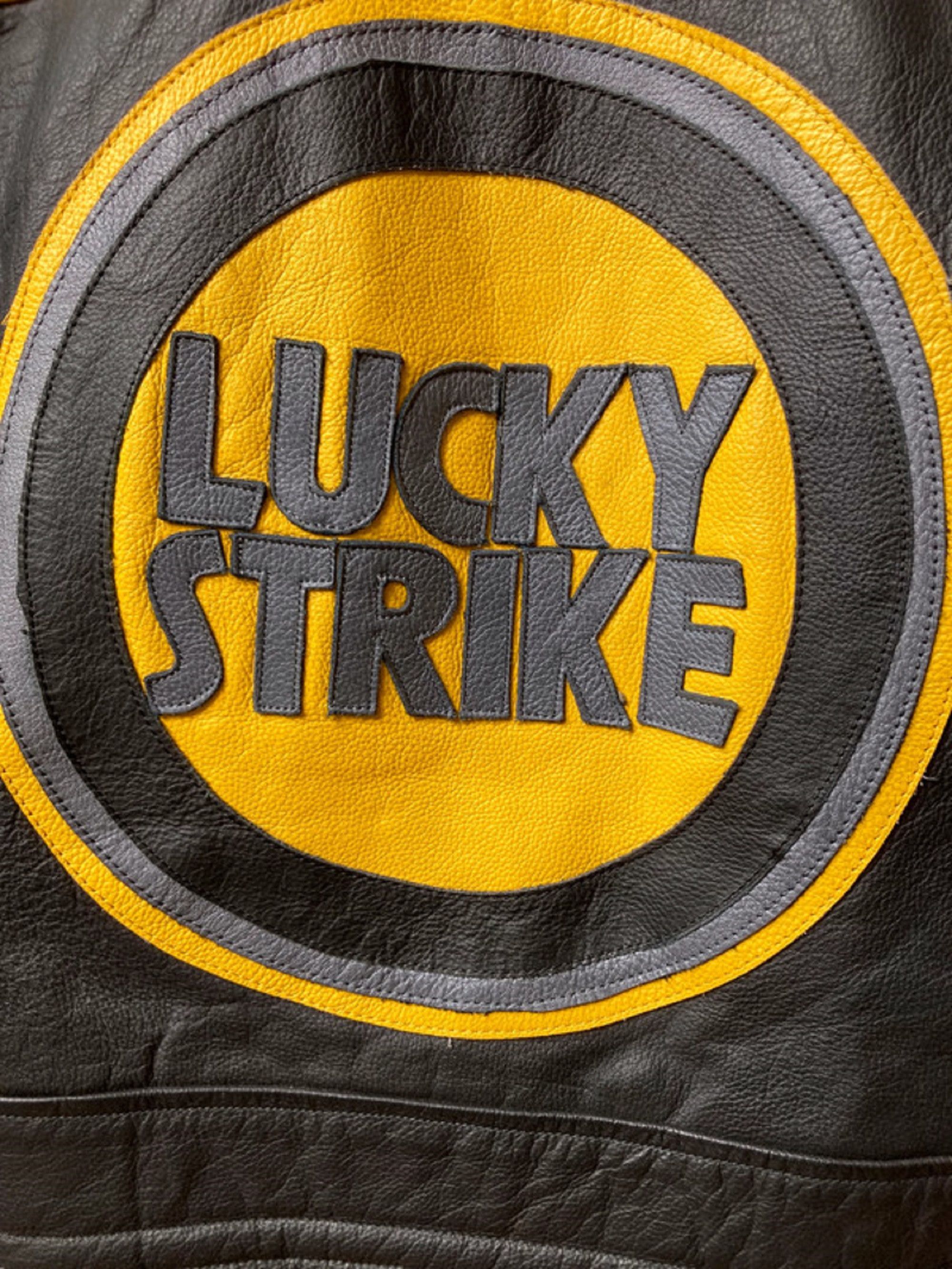 Genuine Leather Lucky strike Rare 1990s Leather Jacket Size US L / EU 52-54 / 3 - 6 Thumbnail