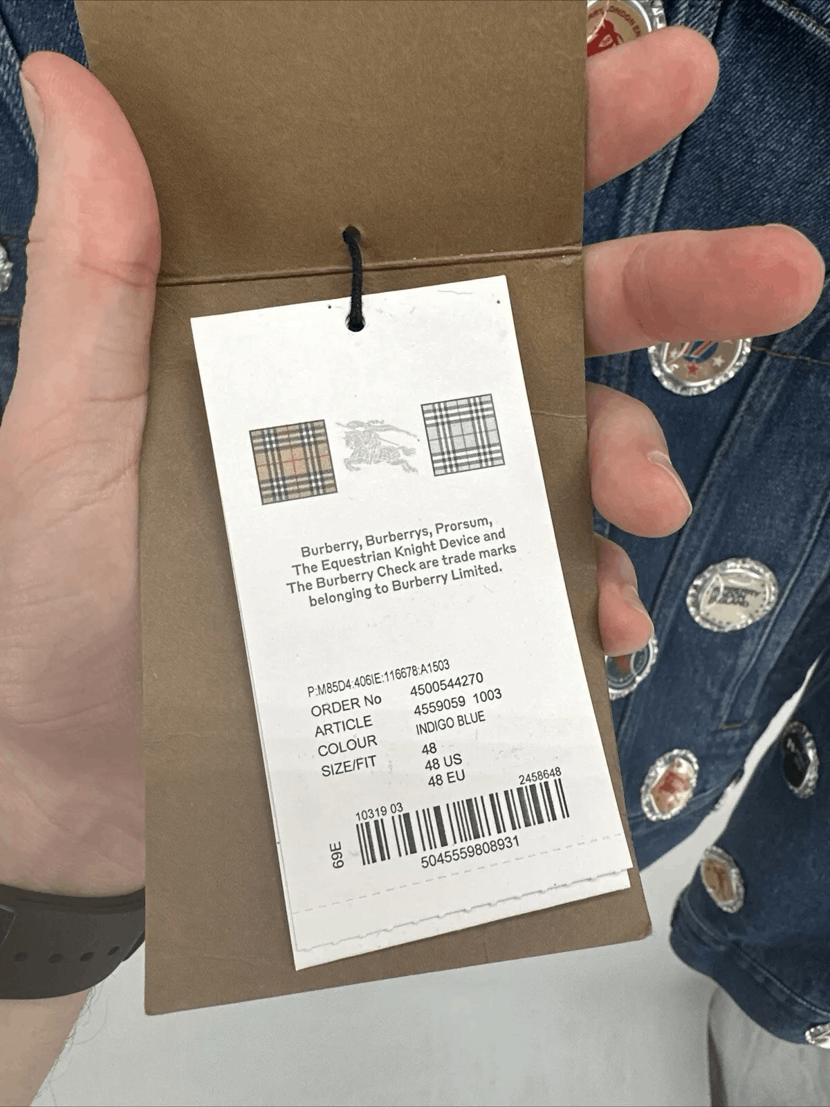 Burberry Burberry Bottle Cap Detail Denim Jacket Size 48 Size US M / EU 48-50 / 2 - 12 Thumbnail