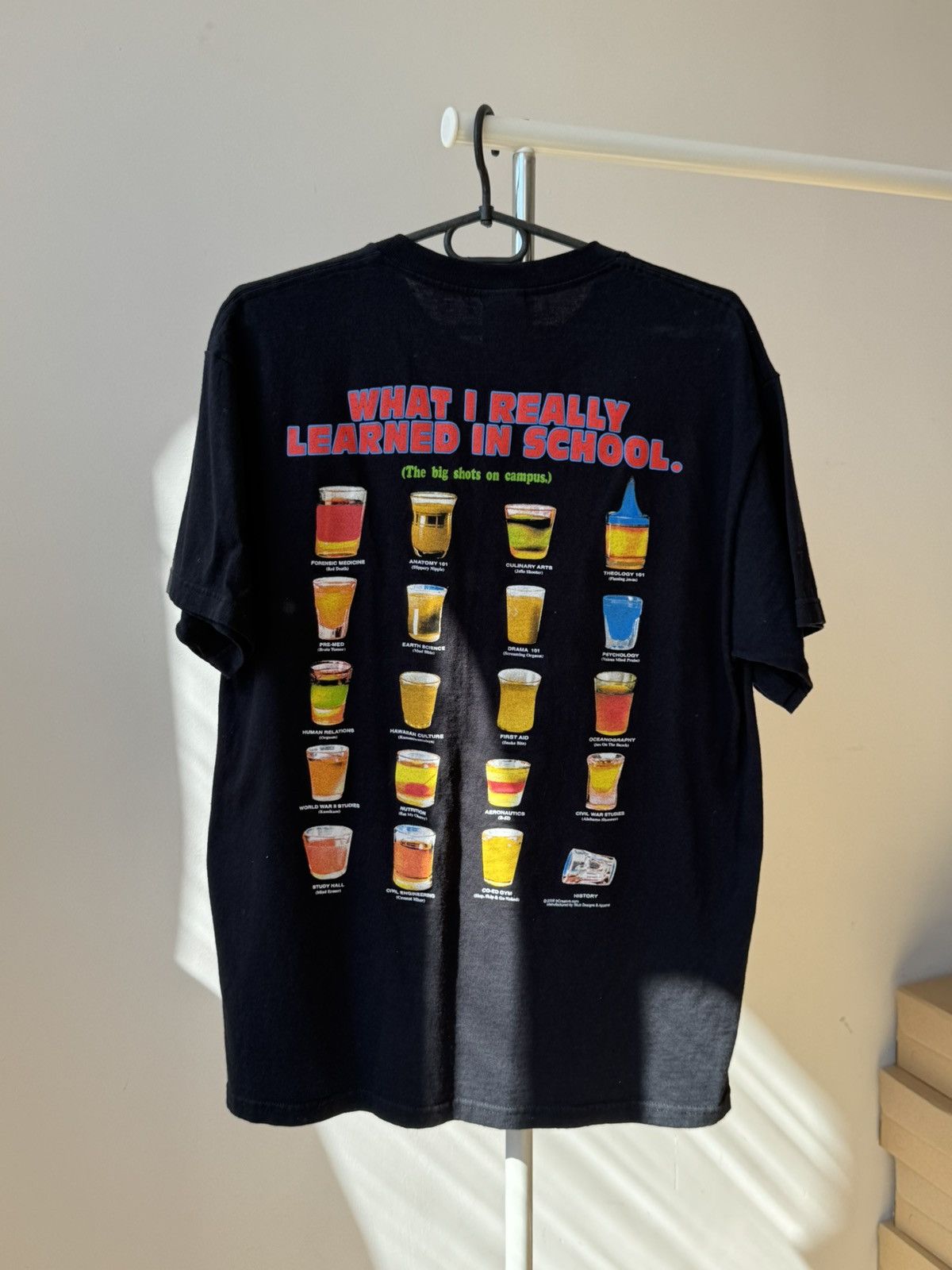 Vintage Vintage What I Really Learned In School Shots T-shirt Size US L / EU 52-54 / 3 - 1 Thumbnail