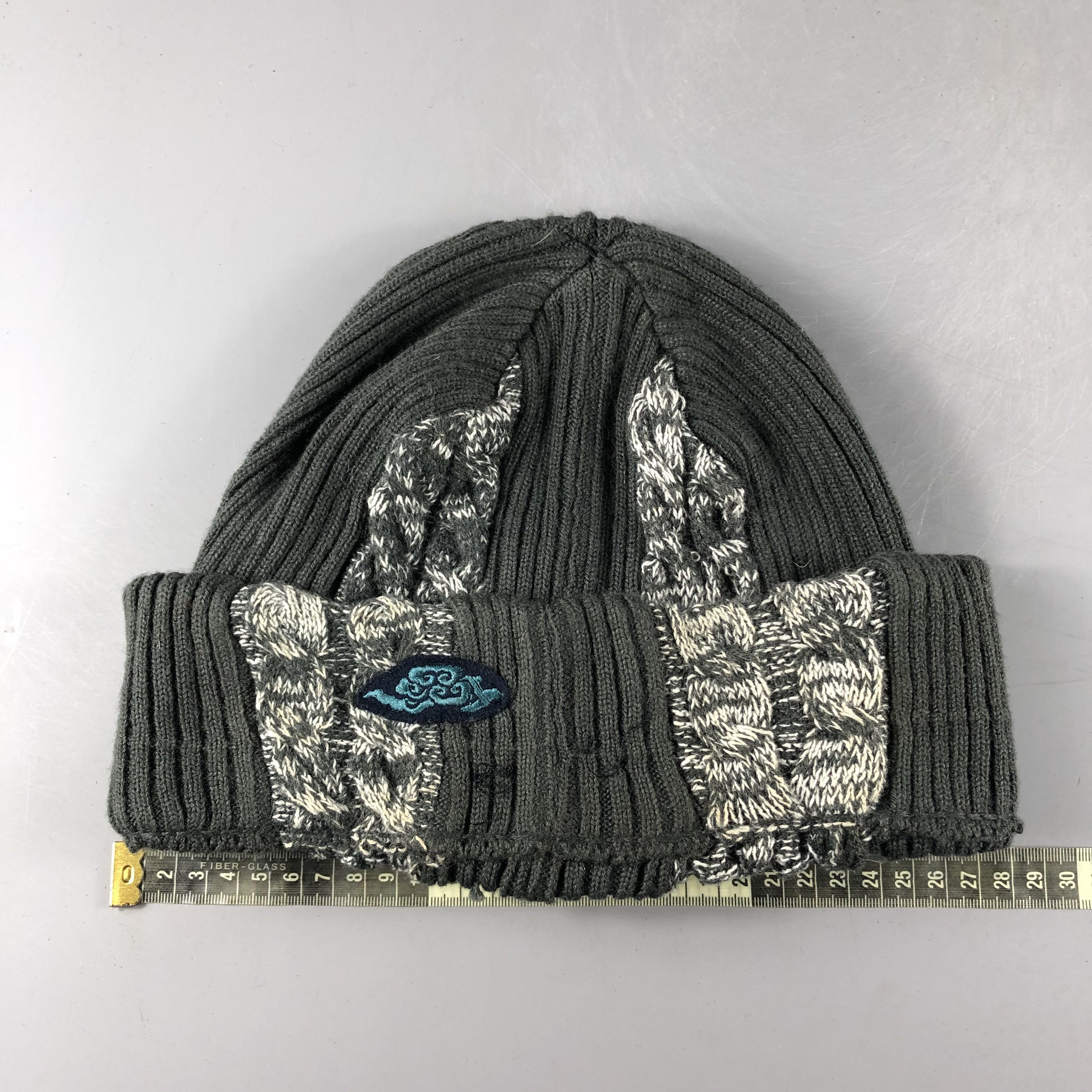 Vintage Womens Bokuu Ribbed Beanie Snow Hat Snow Cap -D812 Size ONE SIZE - 3 Thumbnail