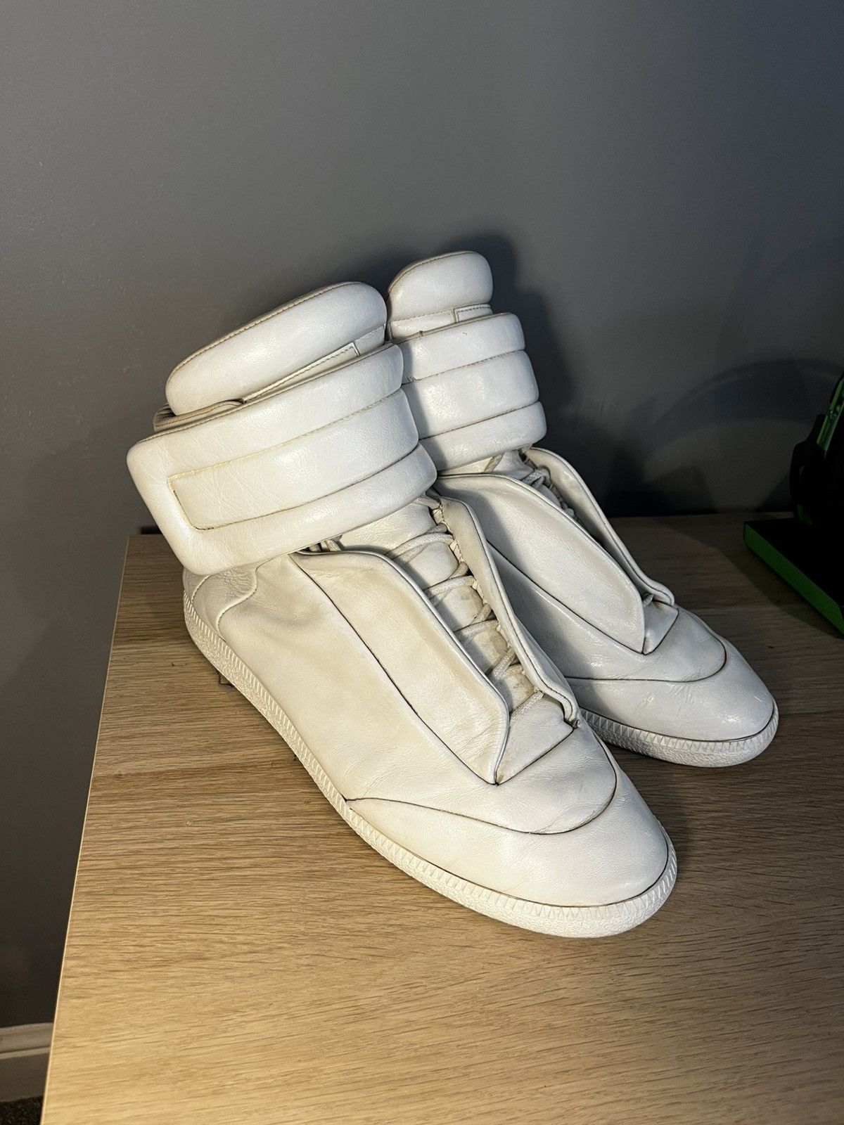Maison Margiela TRANSPARENT FUTURE HIGH TOP SNEAKERS | Grailed