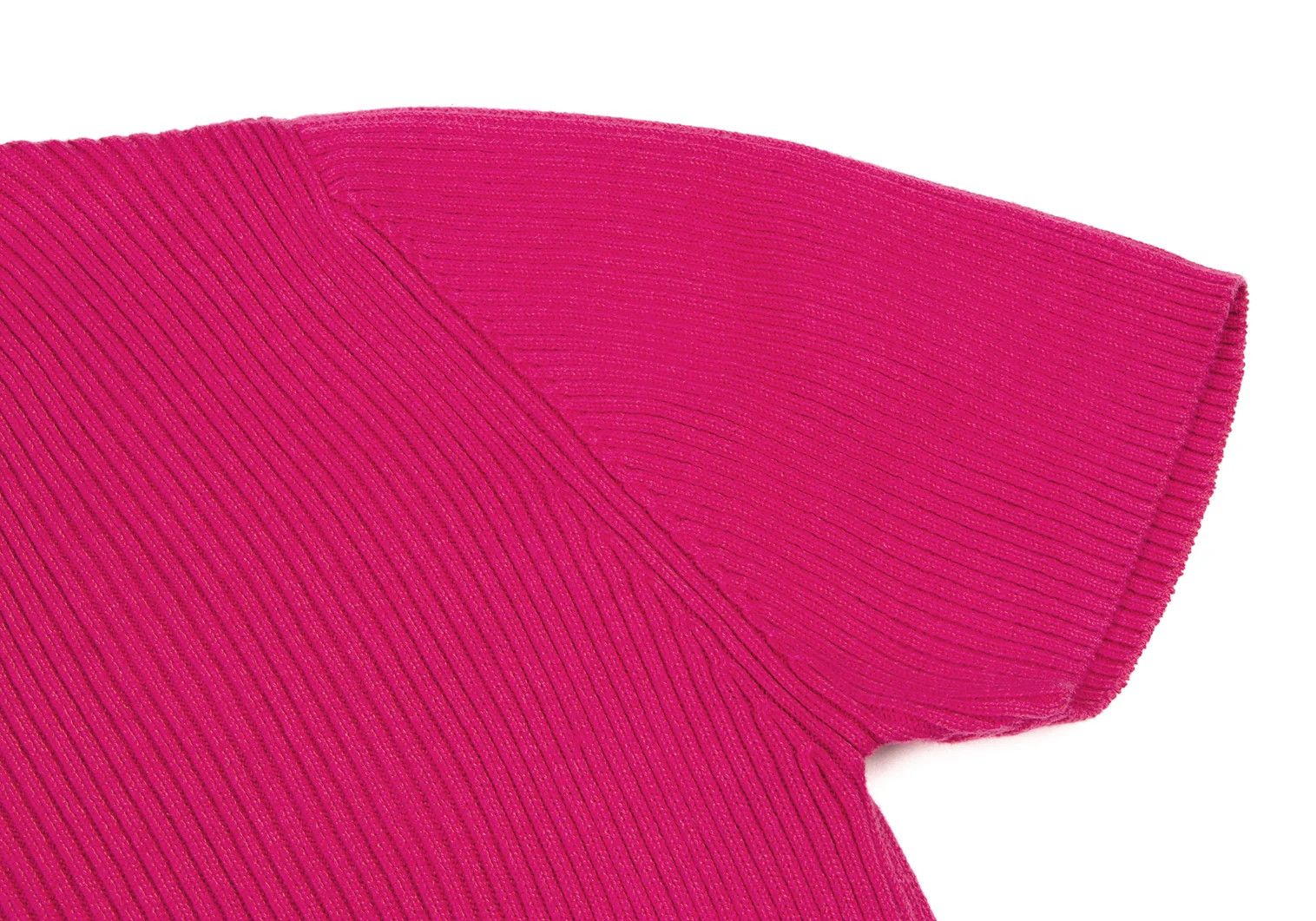 Jean Paul Gaultier Cotton Mock Neck Short Sleeve Rib Knit Sweater Pink 48 Size US M / EU 48-50 / 2 - 5 Thumbnail