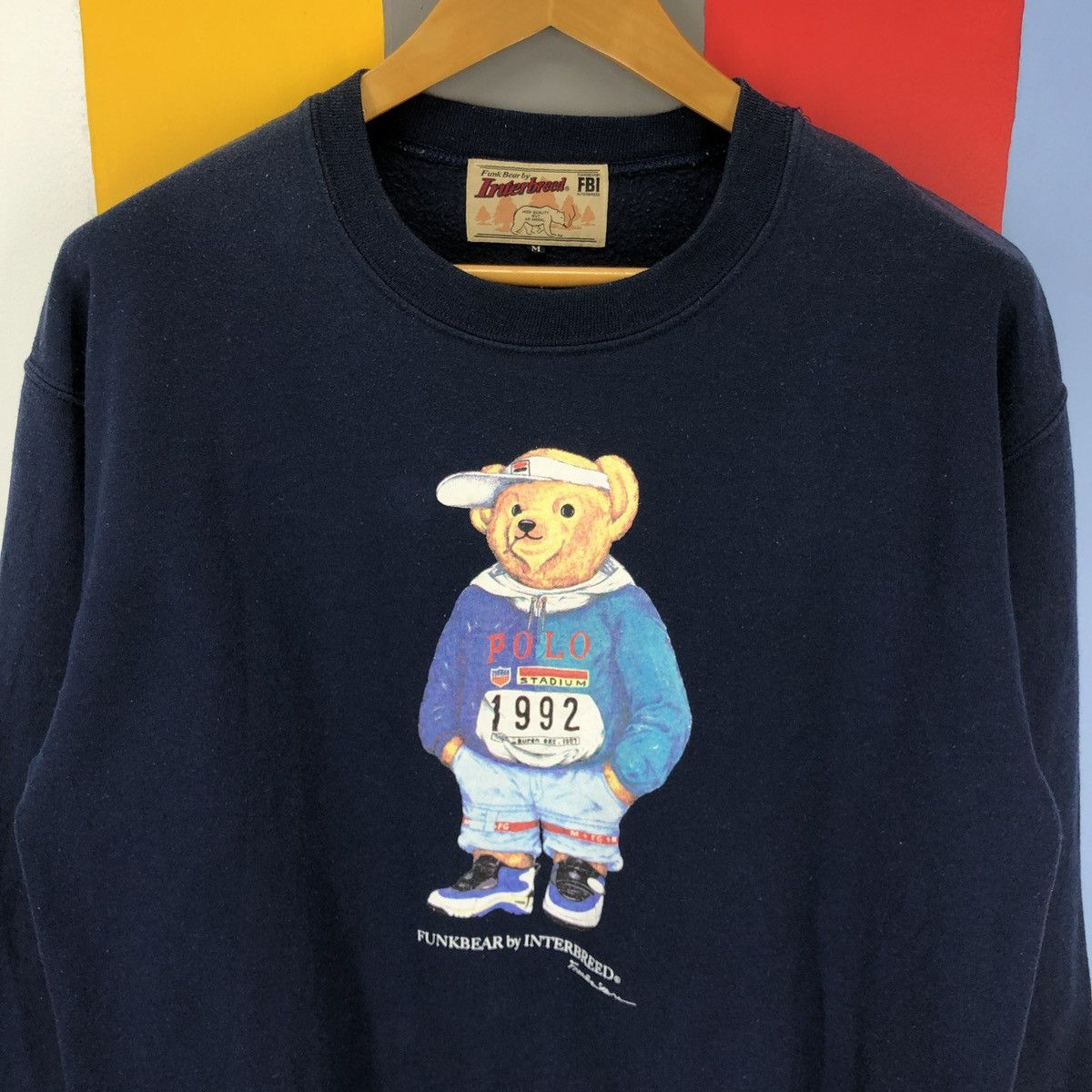 Japanese Brand FUNK BEAR by INTERBREED Made In Japan Sweatshirt #1473/AY Size US M / EU 48-50 / 2 - 2 Thumbnail