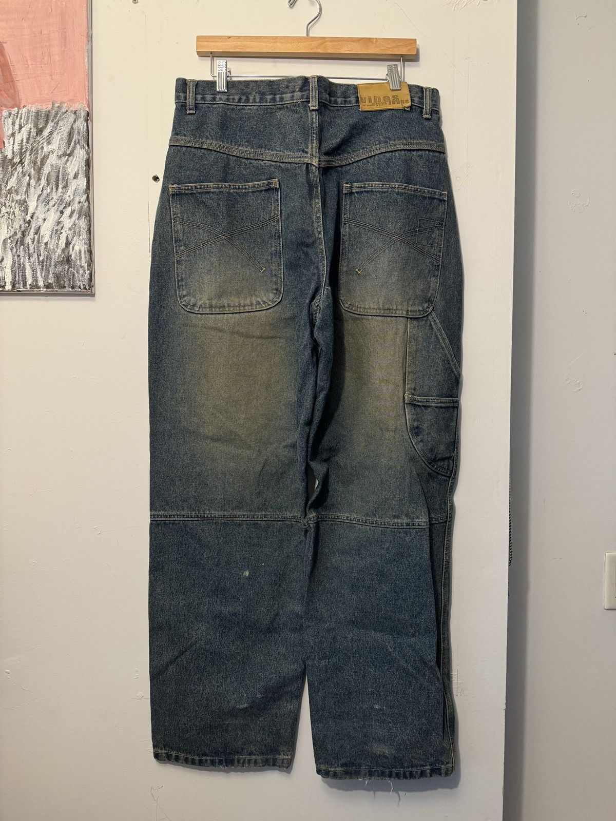 Pre-owned Jnco X Southpole Vintage Y2k Super Baggy Faded Vibes Denim Skater Jeans 34 In Blue