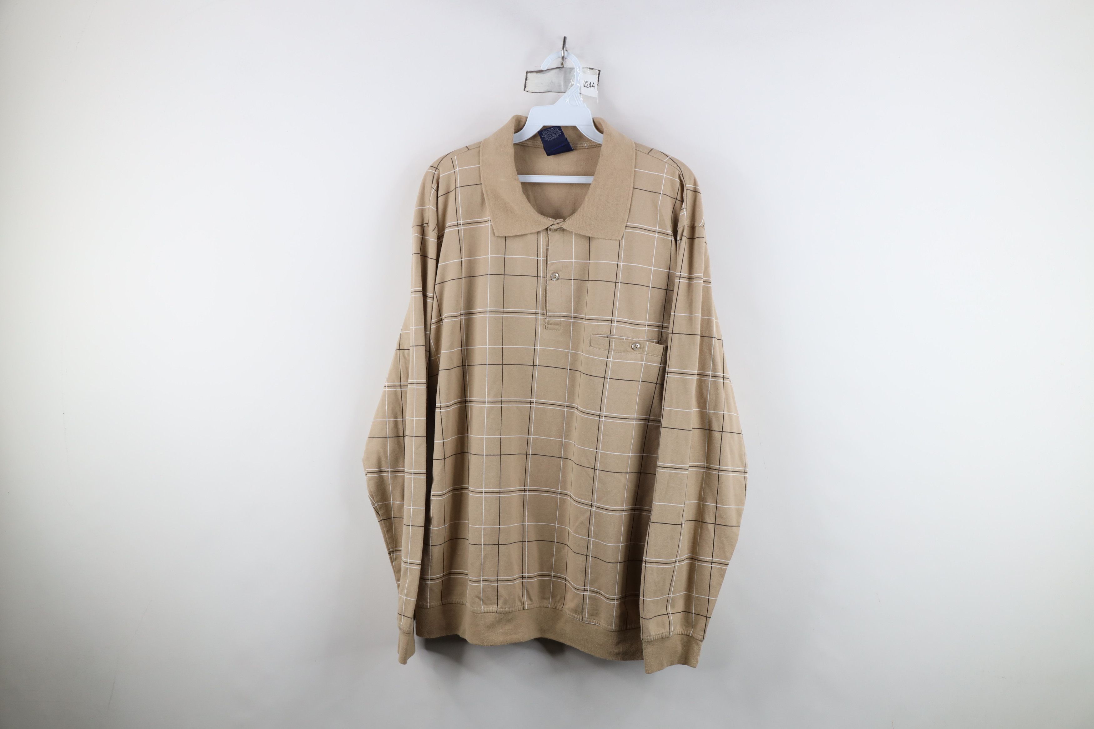 Vintage Vintage 90s Streetwear Knit Pullover Long Sleeve Polo Shirt Size US XL / EU 56 / 4 - 1 Thumbnail