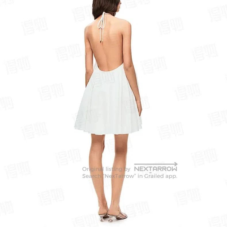 Loewe LOEWE White Linen Sling Dress. Size US XS / EU 42 / 0 - 9 Thumbnail