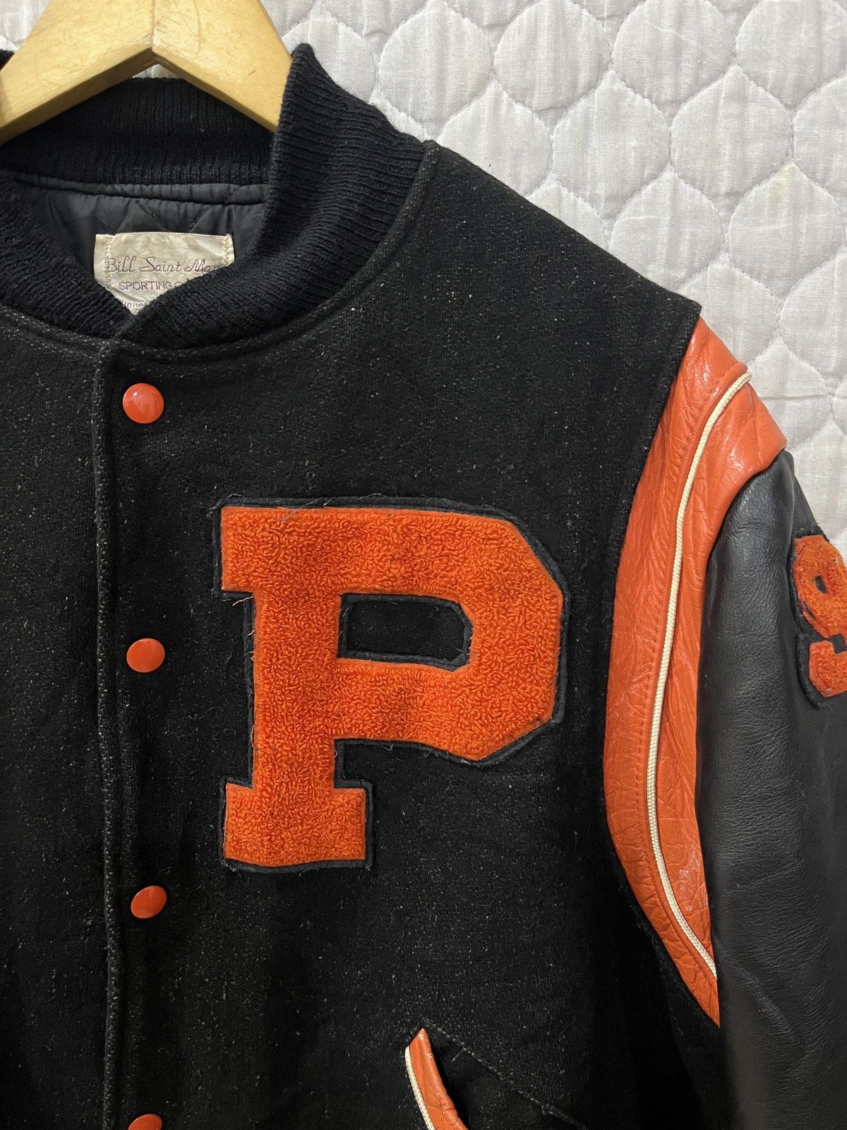 Vintage (Zzzz)🔥🔥STEALS BILL SAINT MANE SPORTING GOOD VARSITY JACKET Size US L / EU 52-54 / 3 - 14 Thumbnail