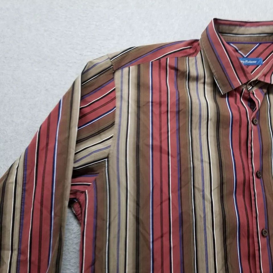 Tommy Bahama Tommy Bahama Shirt Mens XL Striped Long Sleeve Pocket Size US XL / EU 56 / 4 - 4 Thumbnail
