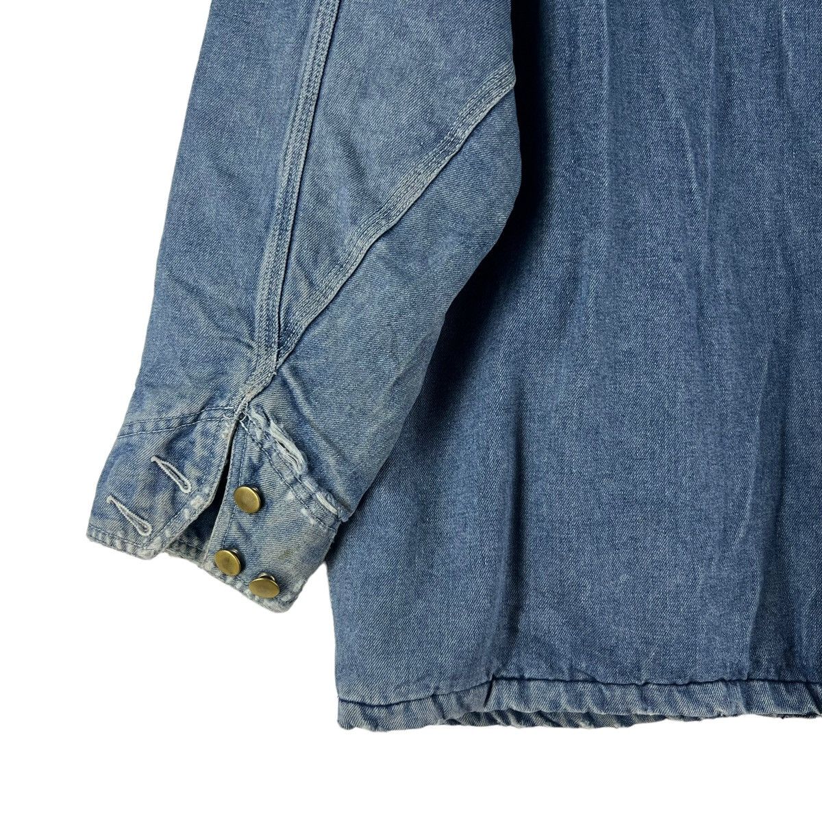 45rpm 🔥VINTAGE CHORE DENIM JACKET DOUBLE POCKET SHEARLING BLANKET Size US L / EU 52-54 / 3 - 9 Thumbnail