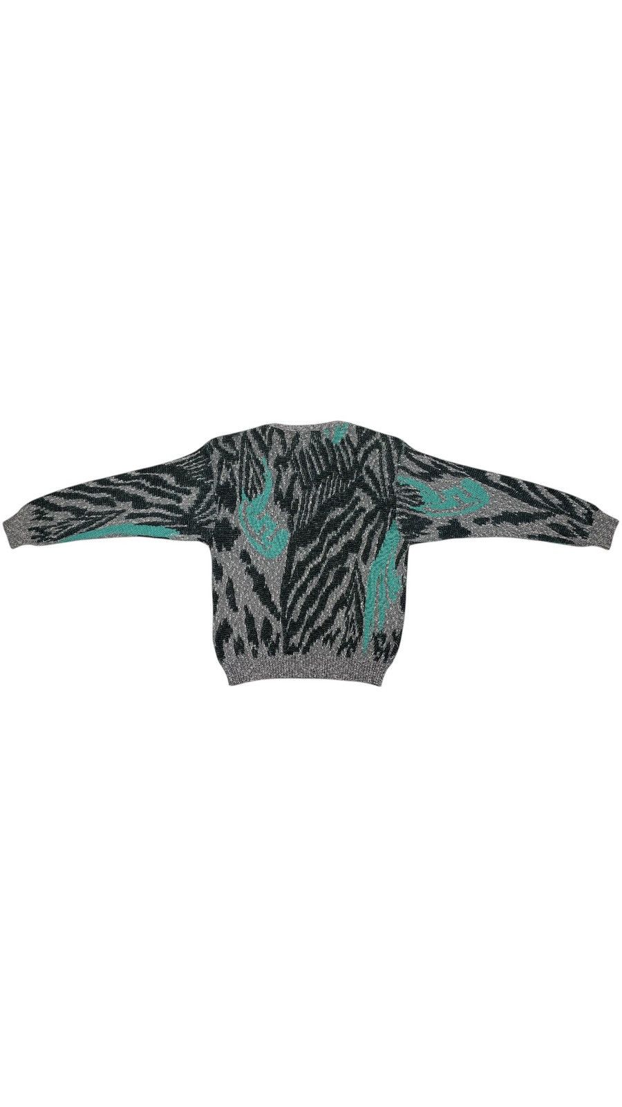 Vintage 🔥LASTDROP🔥 VTG 70s 80s Abstract Web Knit Avant Garde Sweater Size US L / EU 52-54 / 3 - 4 Thumbnail
