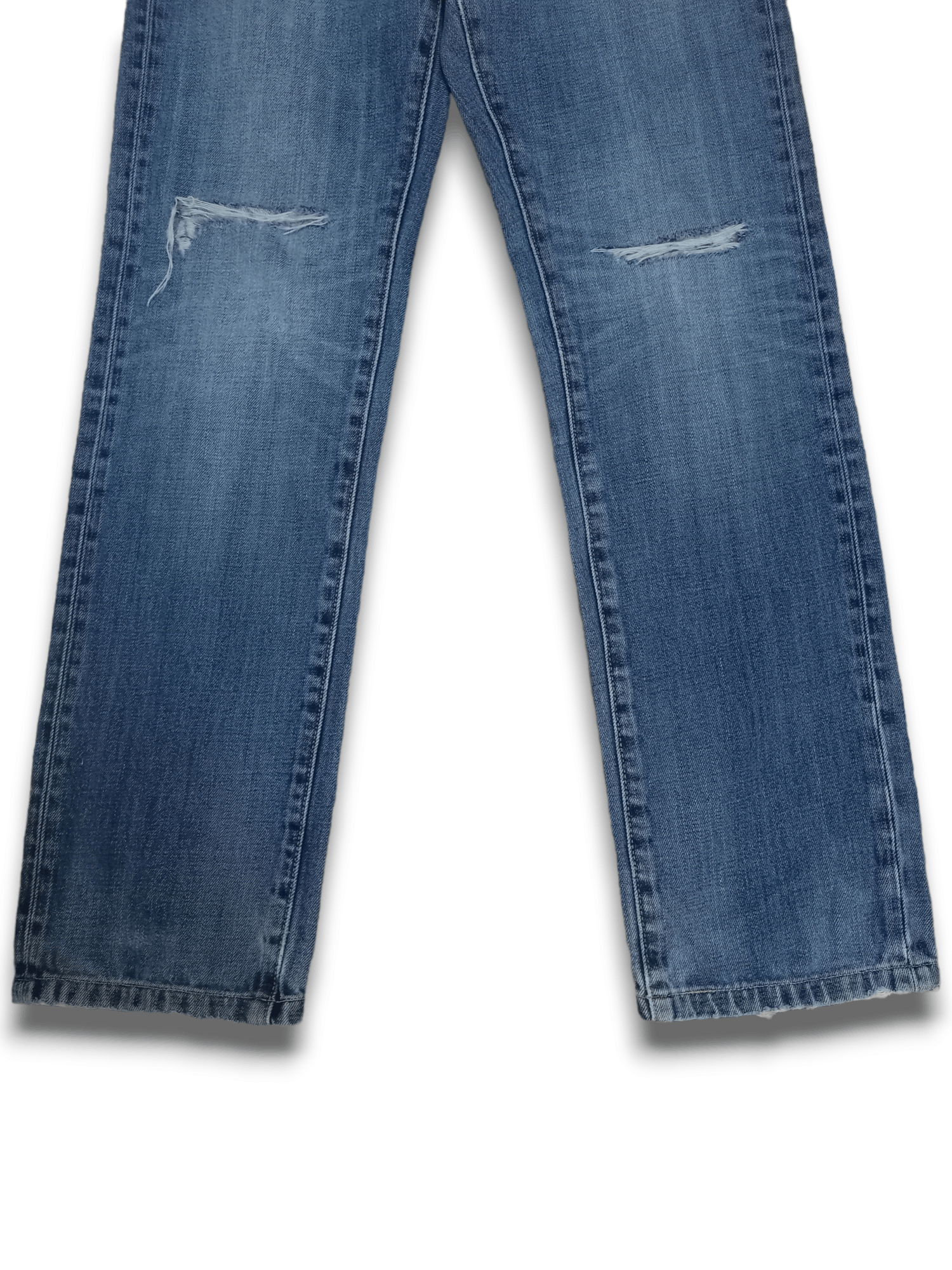Japanese Brand × Uniqlo Vintage Japanese Uniqlo Blue Wash Distressed Jeans 30x30 Size US 30 / EU 46 - 7 Thumbnail